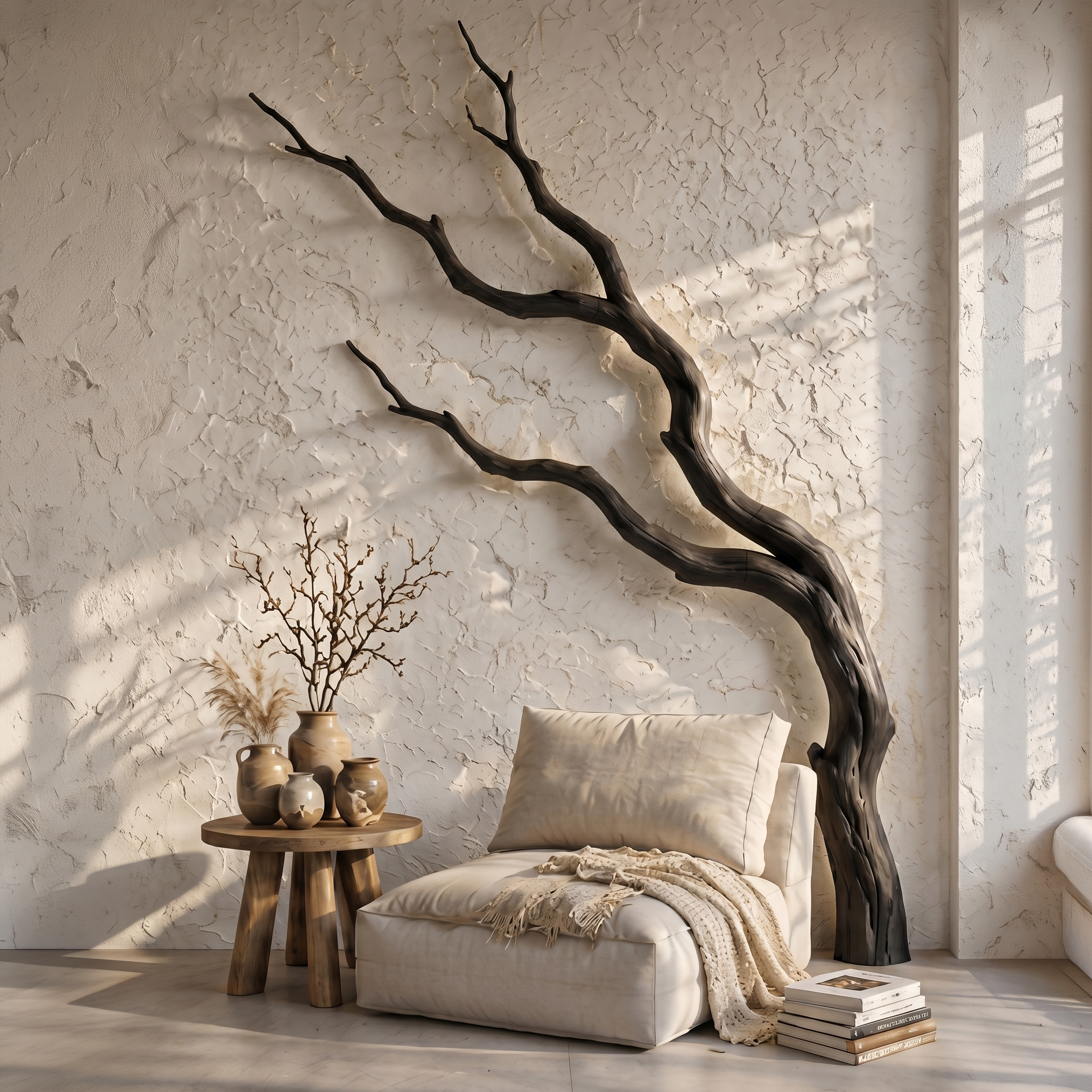 Contemporary Wall Decor Sculptural Branch Design For Living Room