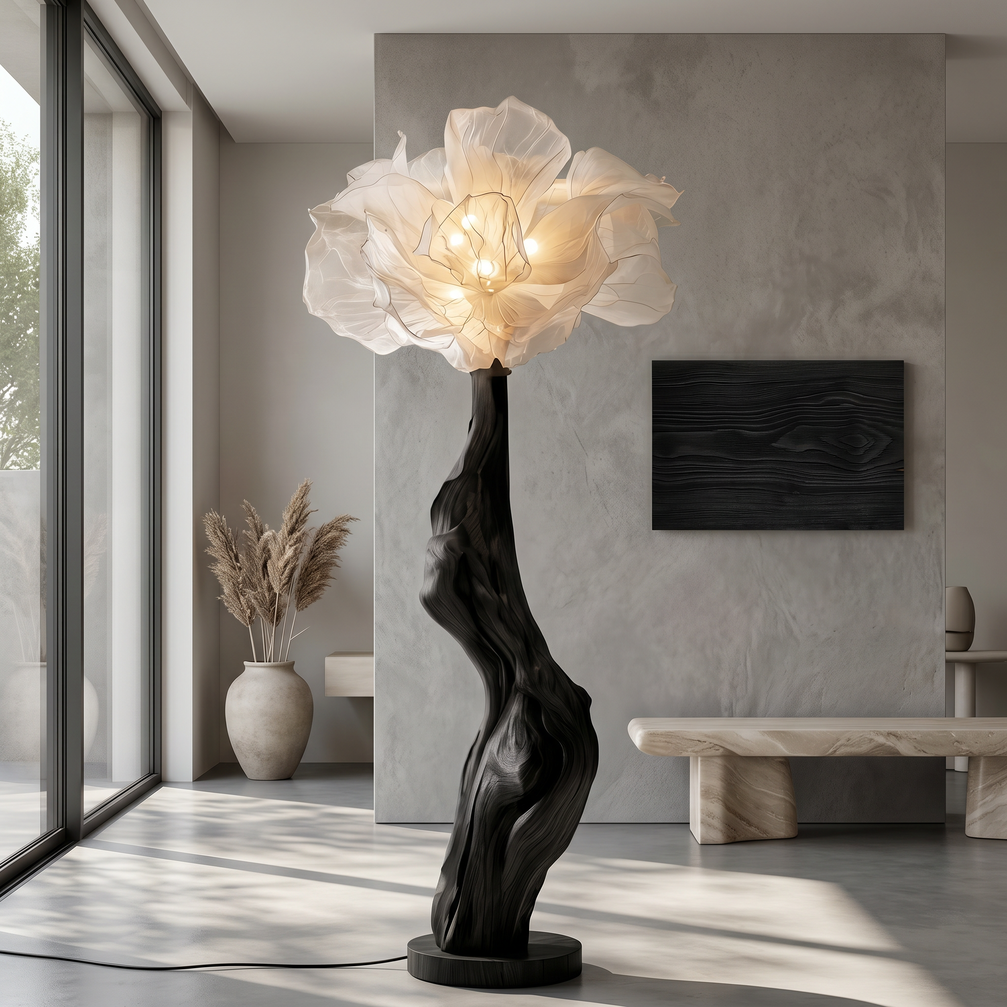 Organic Standing Lamp Sculptural Bloom Design For Living Room