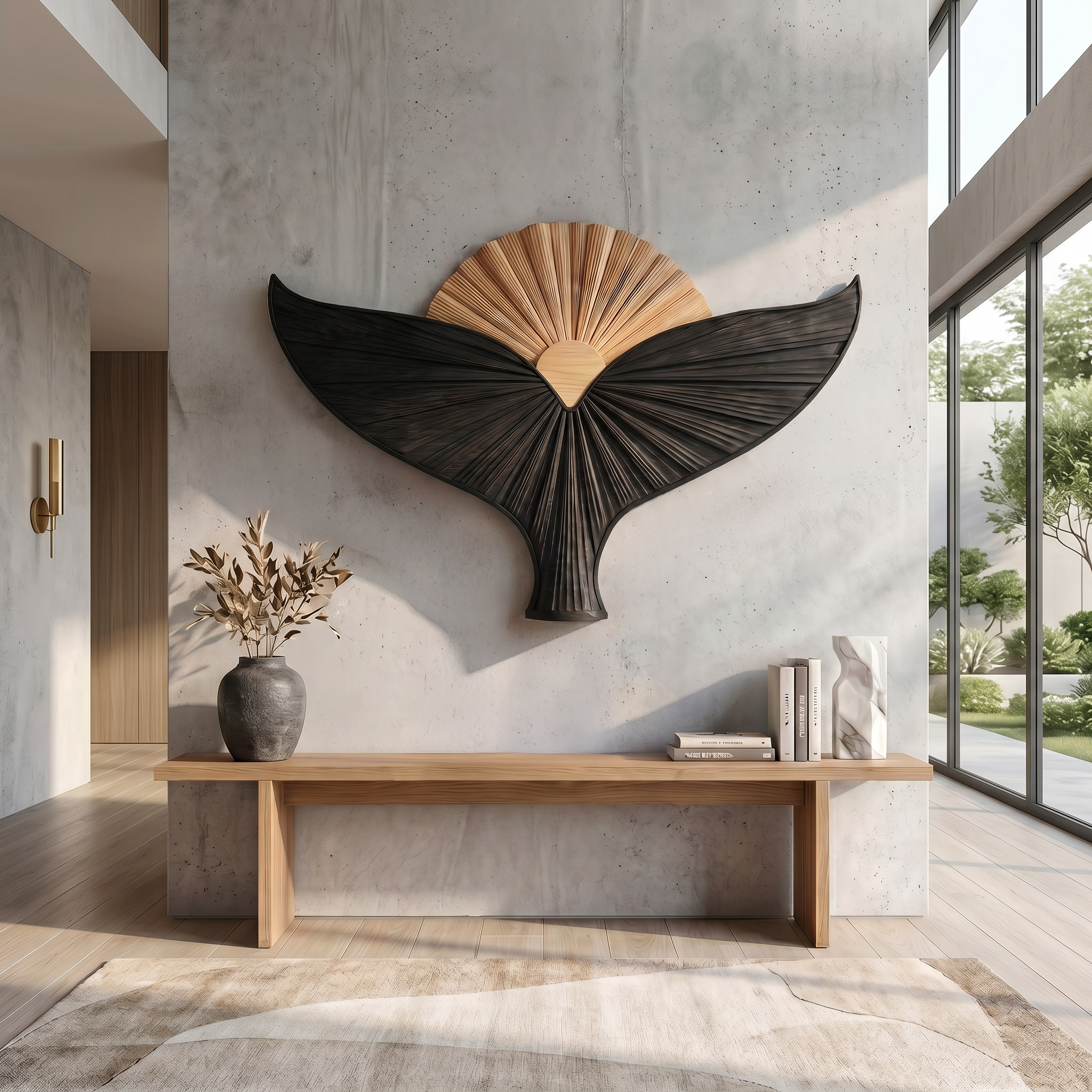 Organic Sculpture Bird Wall For Living Room And Entryway