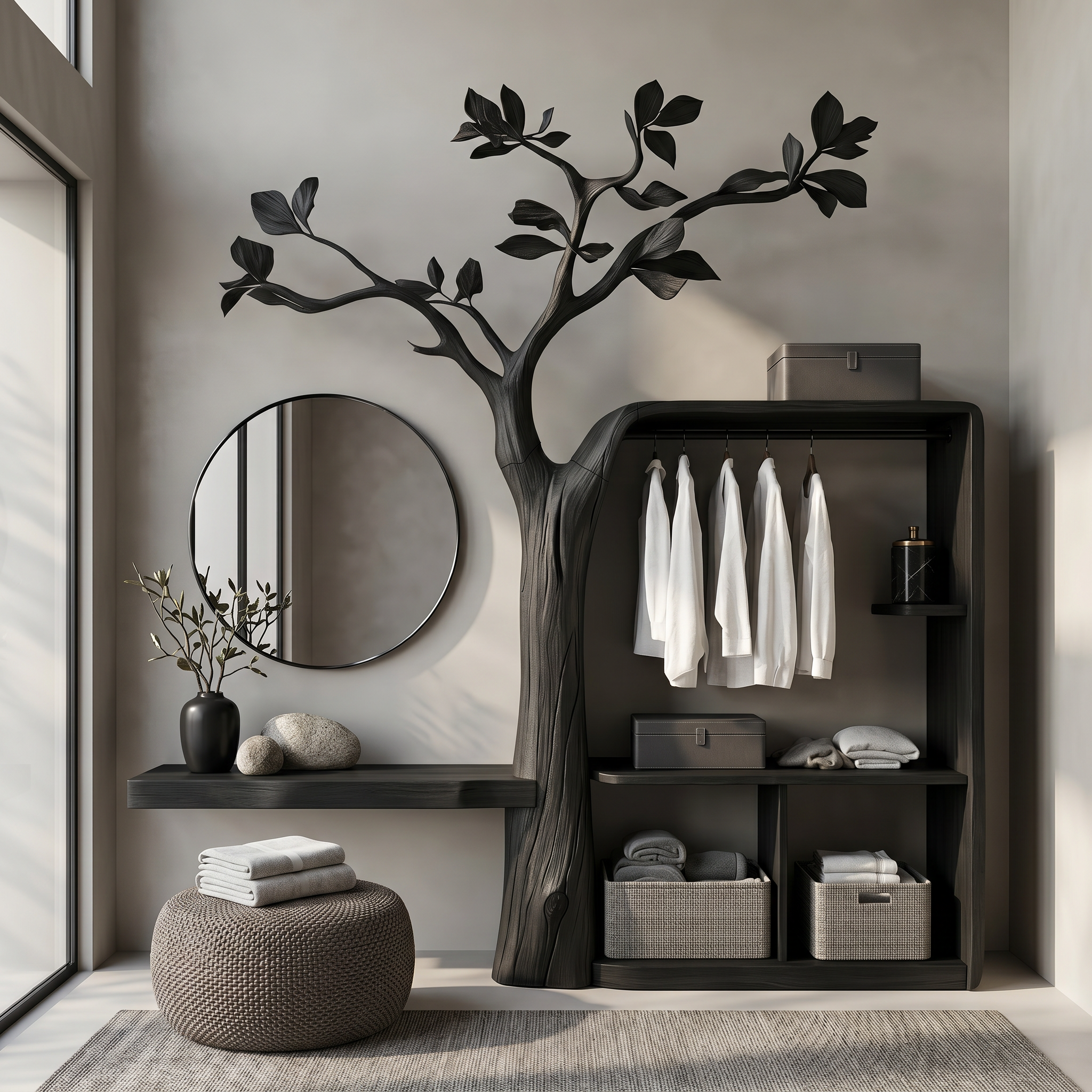 Organic Modern Hanging Clothes Rack Tree Coat Rack Bedroom And Dressing Room