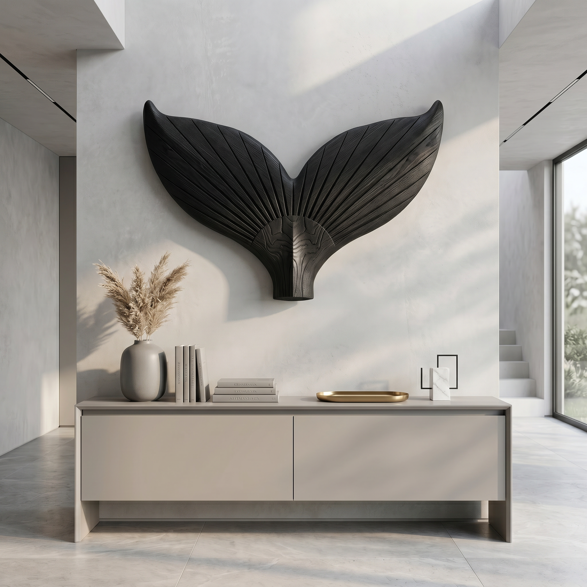 Angel Wings Wooden Wall Sculpture For Living Room And Entryway