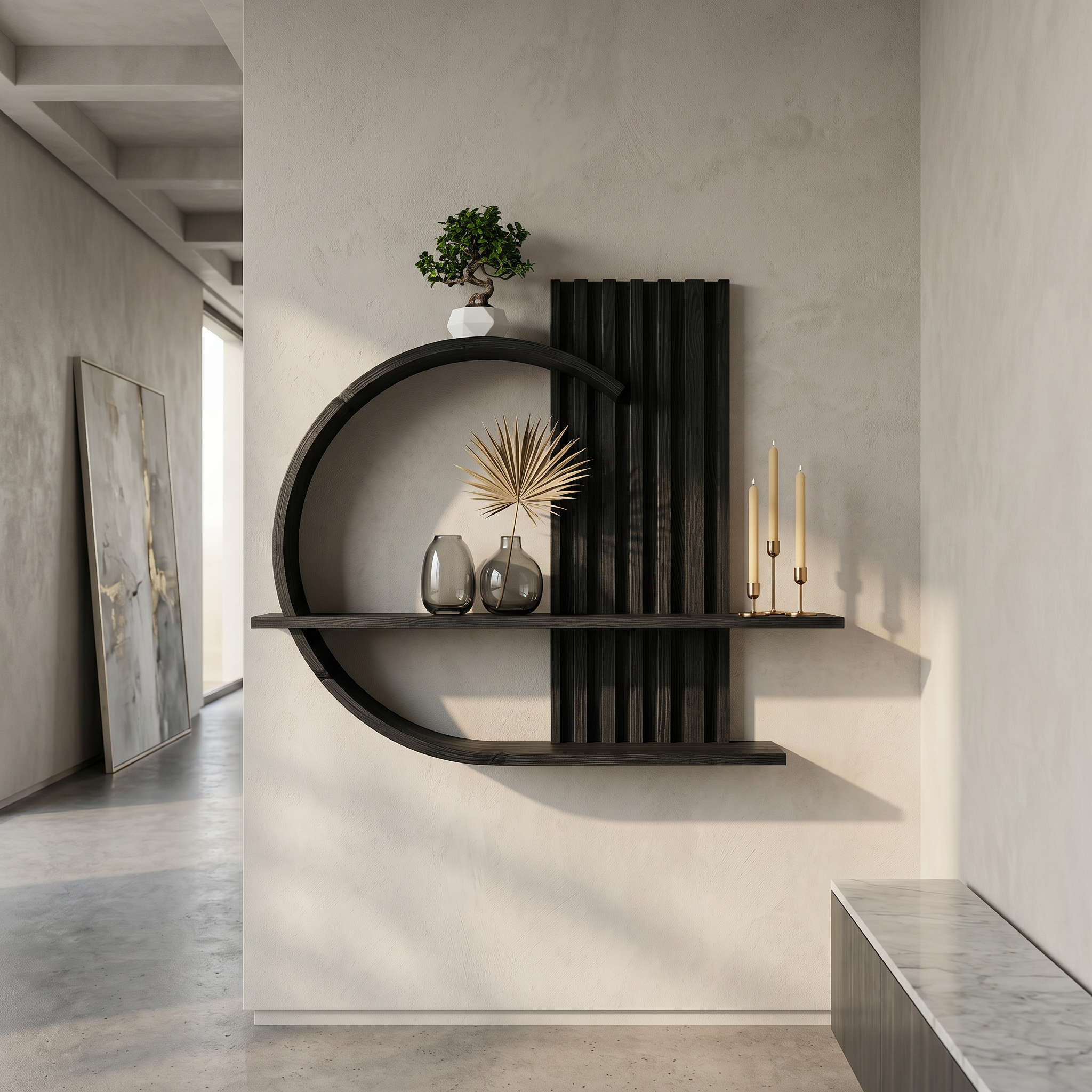 Japandi Organic Modern Wall Shelf Living Room And Bedroom