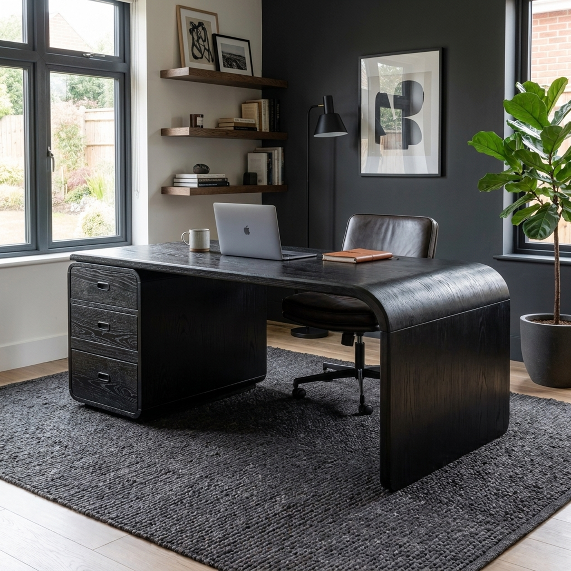 Japandi Harmony Writing Desk Bedroom And Work Room