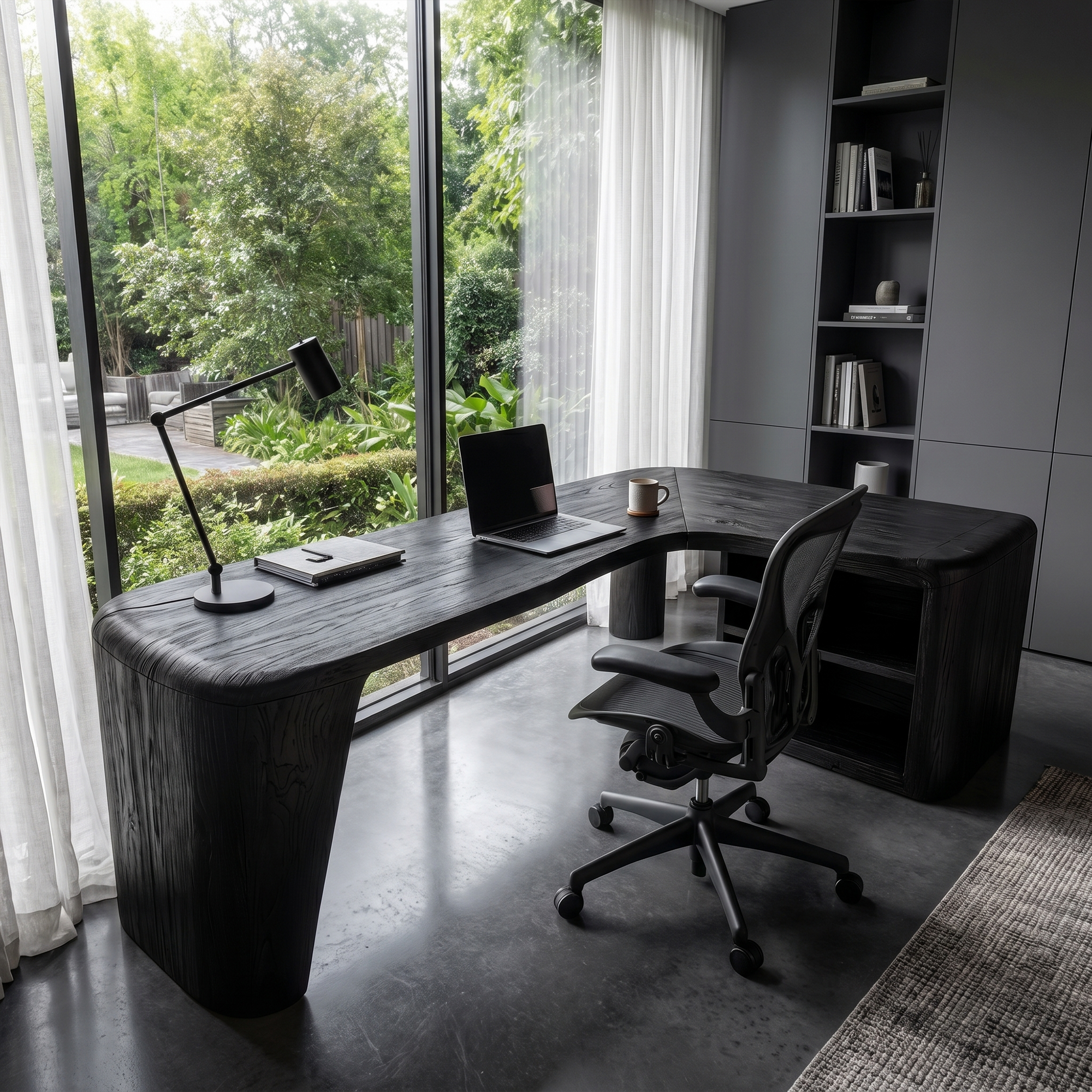 Organic Corner Desk Handcrafted Wood Design For Home Office