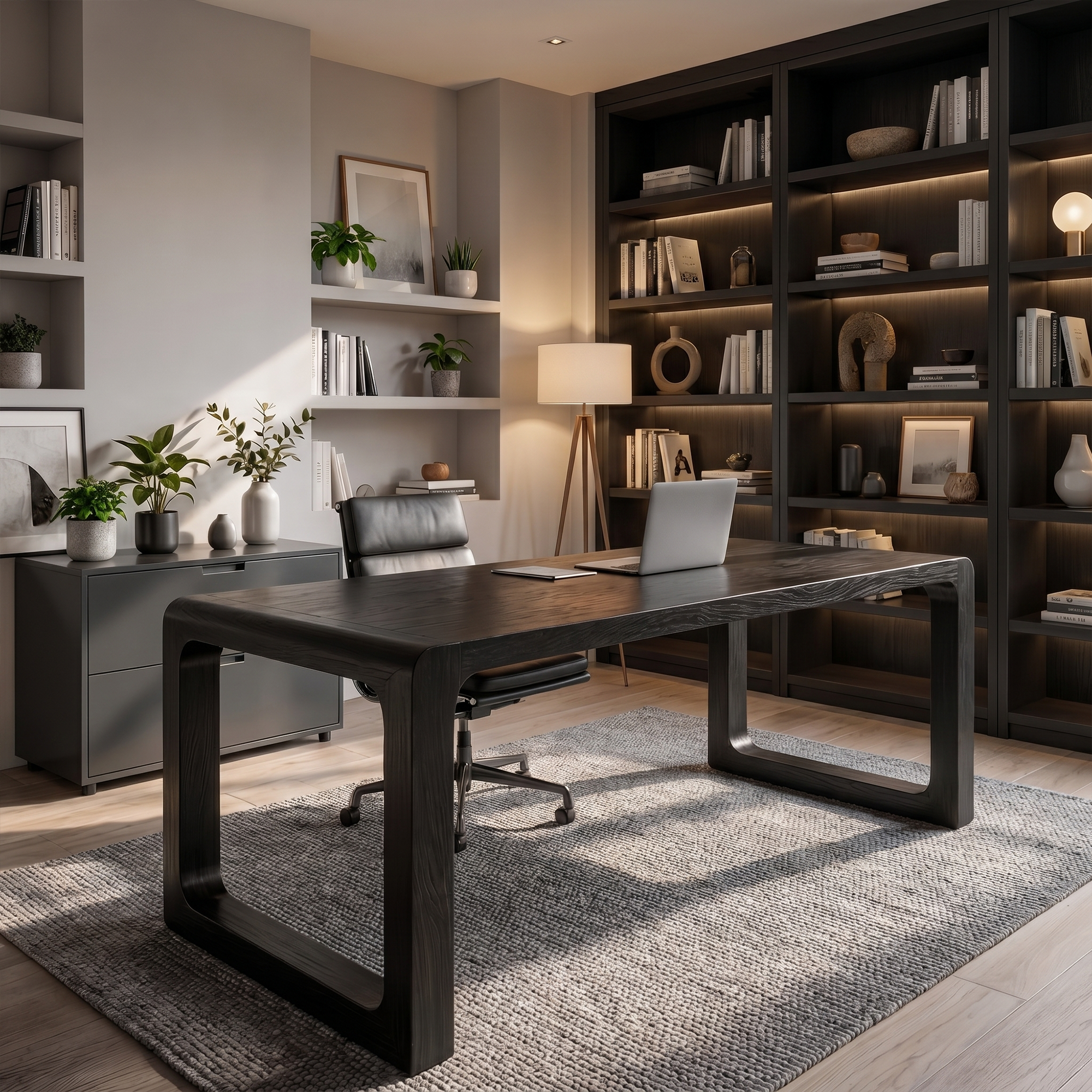 Handcrafted Wooden Desk For Home Office Productivity And Comfort