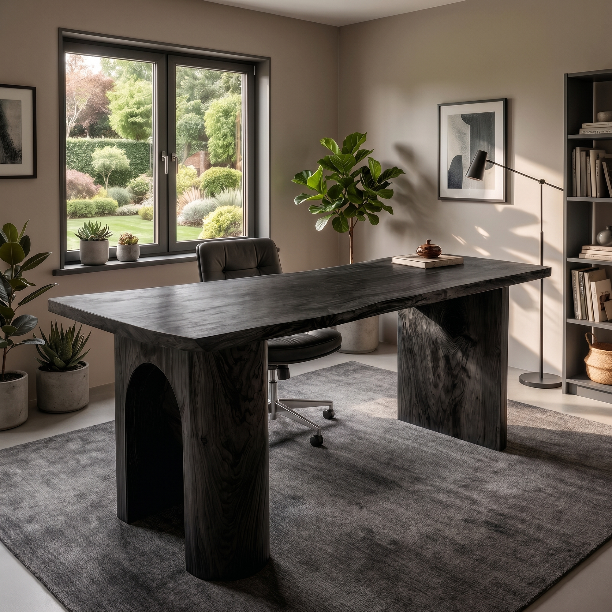 Handcrafted Executive Desk For Home Office And Professional Workspace