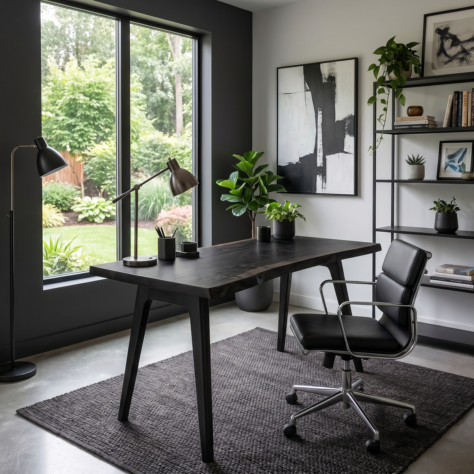 Rustic Solid Wood Desk For Home Office And Study Room