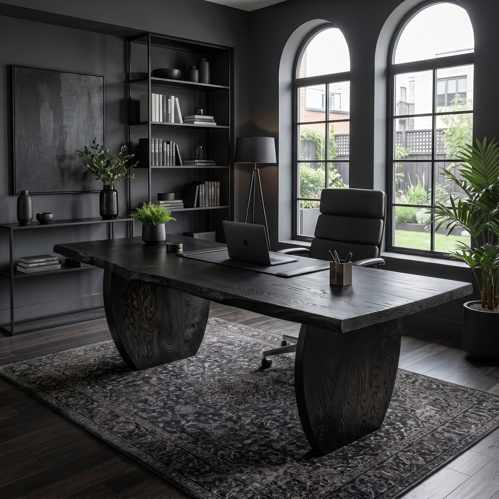 Organic Wooden Executive Desk For Home Office And Study Room