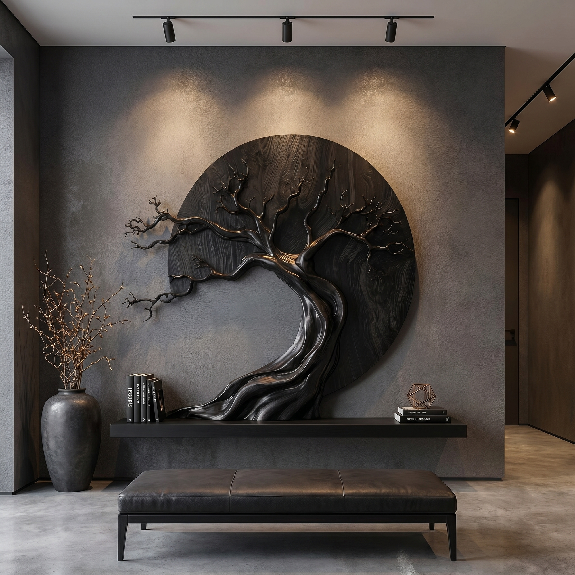 Handcrafted Tree Of Life Wall Sculpture With Natural Wood Design For Entryway