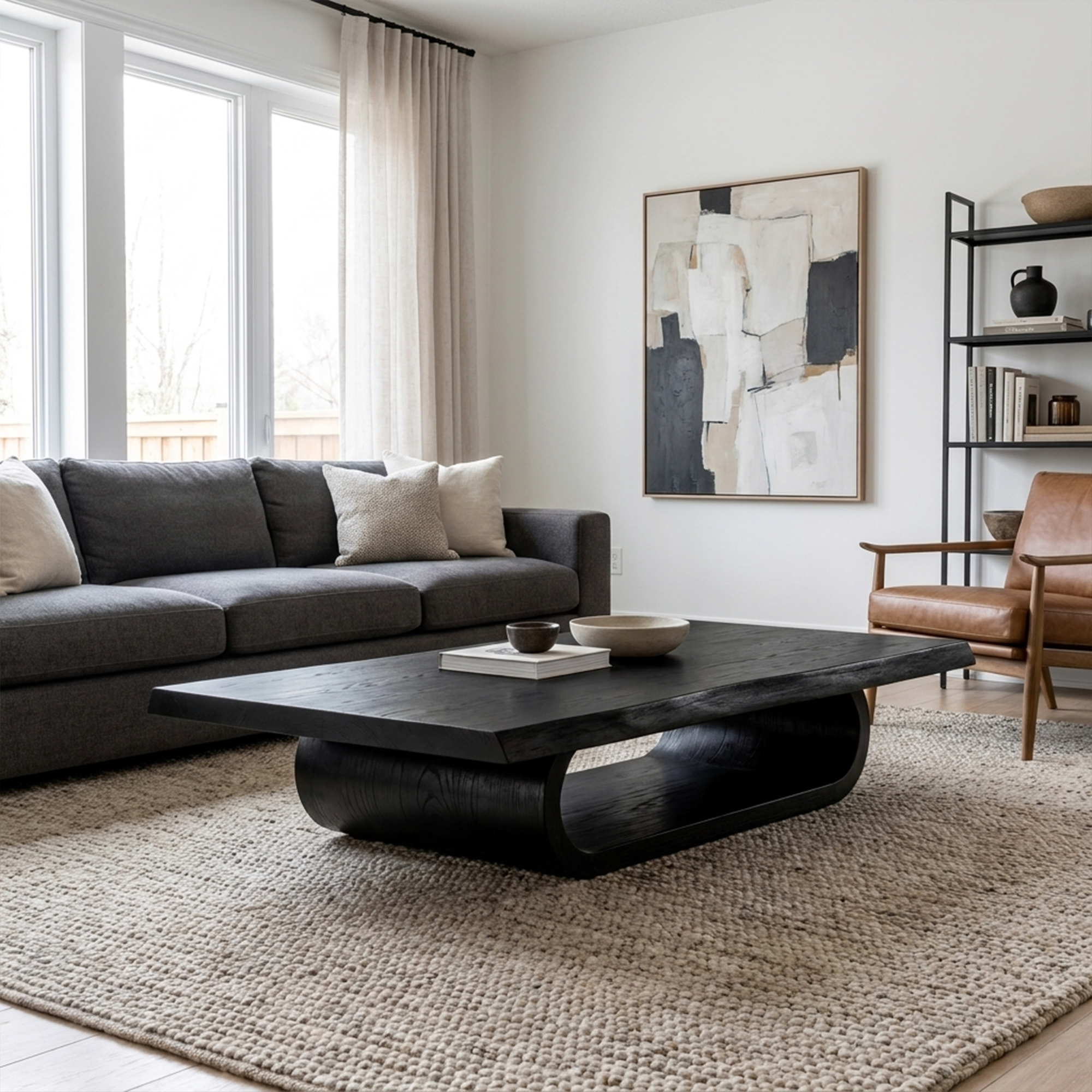 Mid Century Wave Coffee Table Living Room And Sitting Room