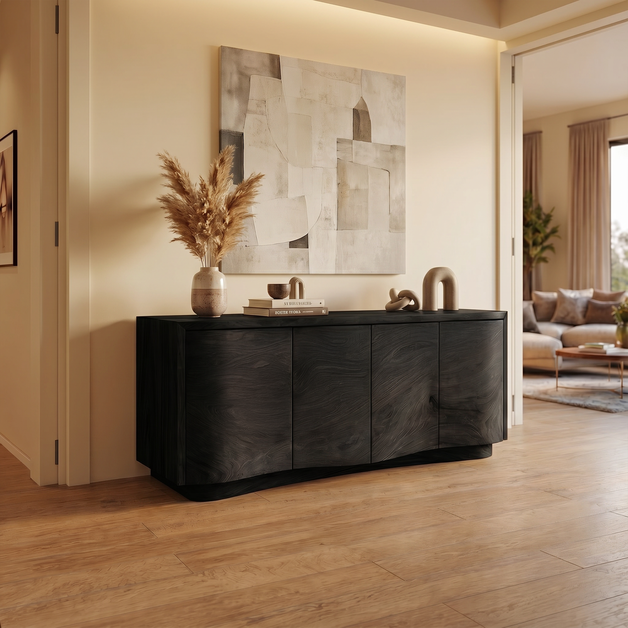 Rustic Luxury Sideboard Cabinet Living Room Interior Decor