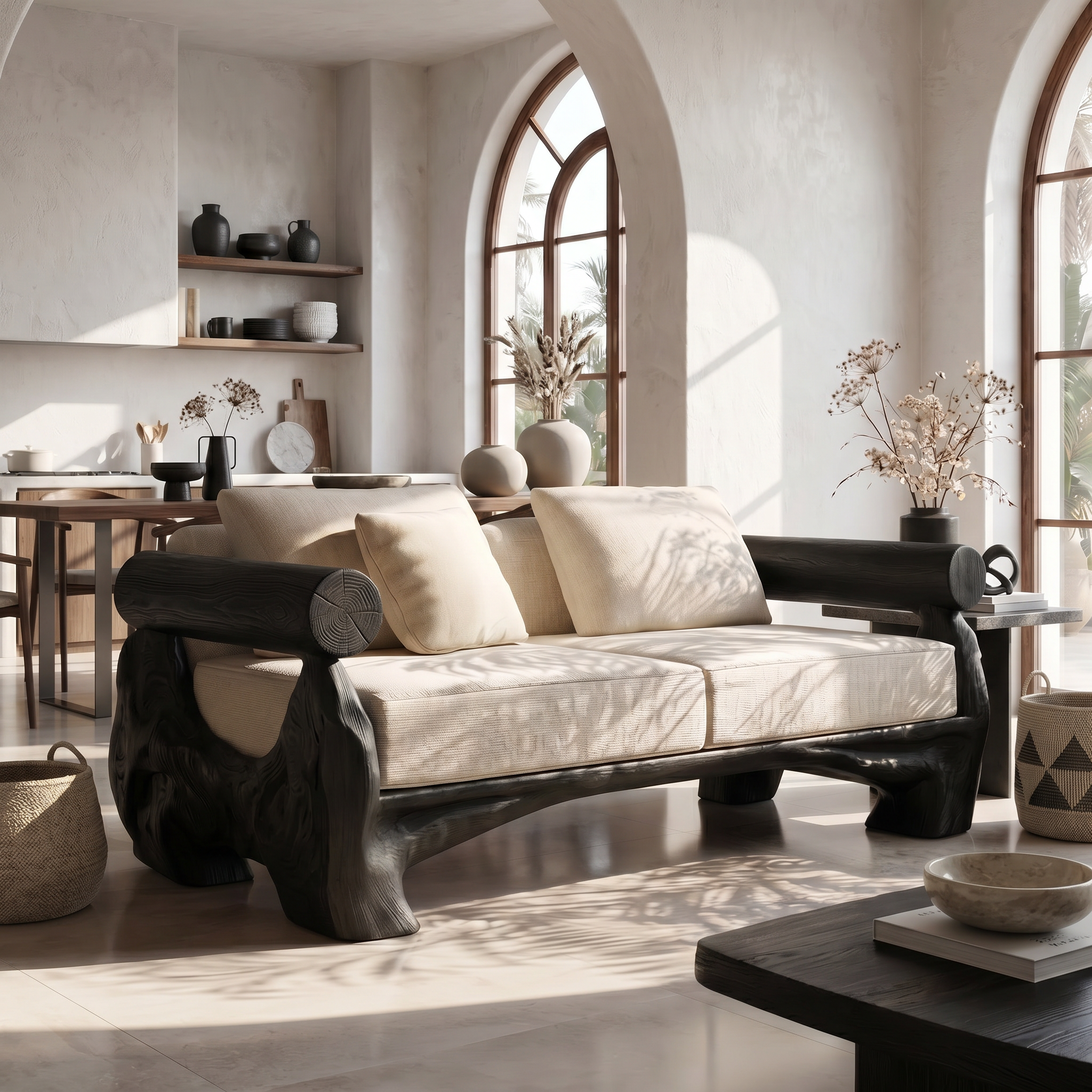 Sculptural Sofa Frame For Living Room