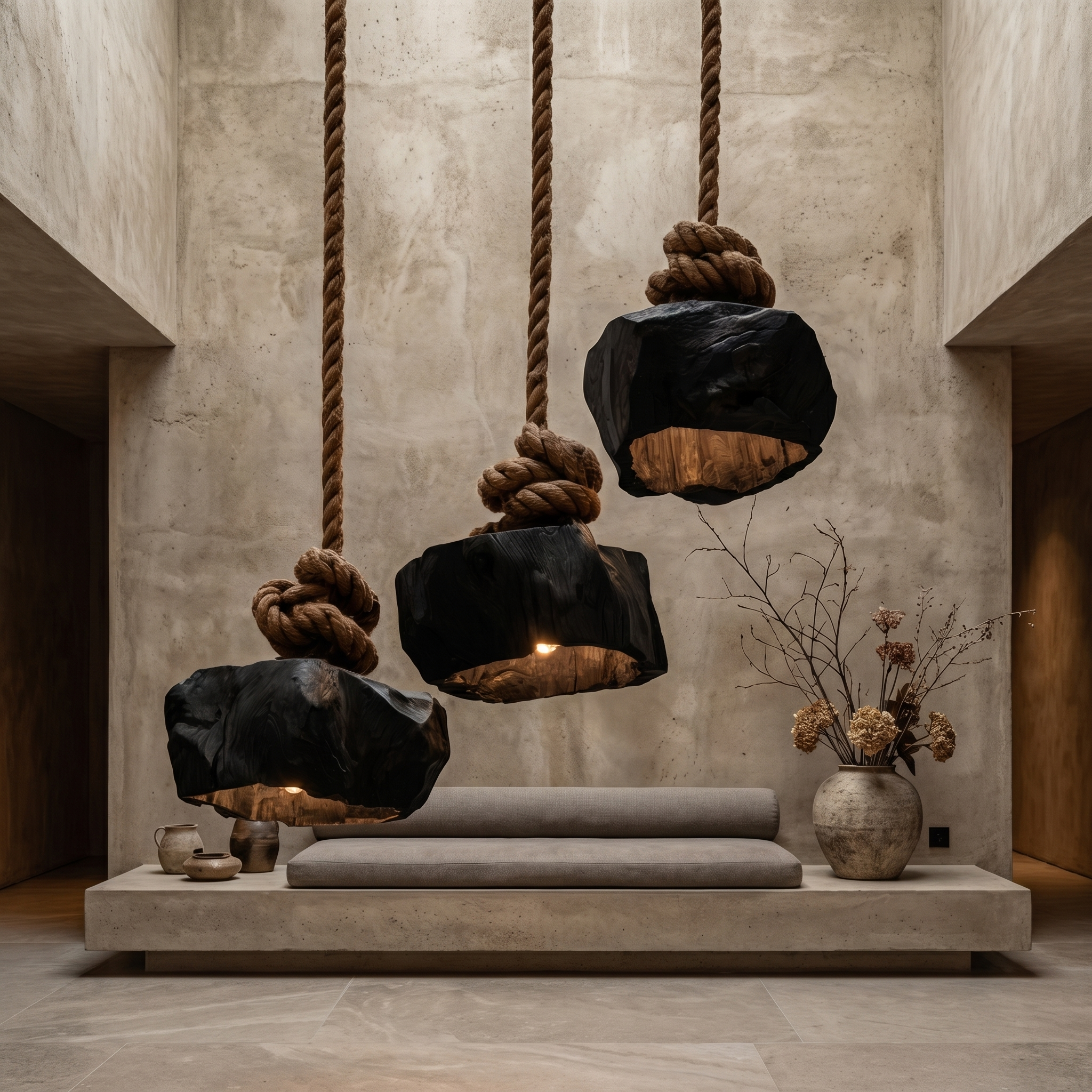 Rustic Organic Pendant Lamp For Dining Room And Kitchen