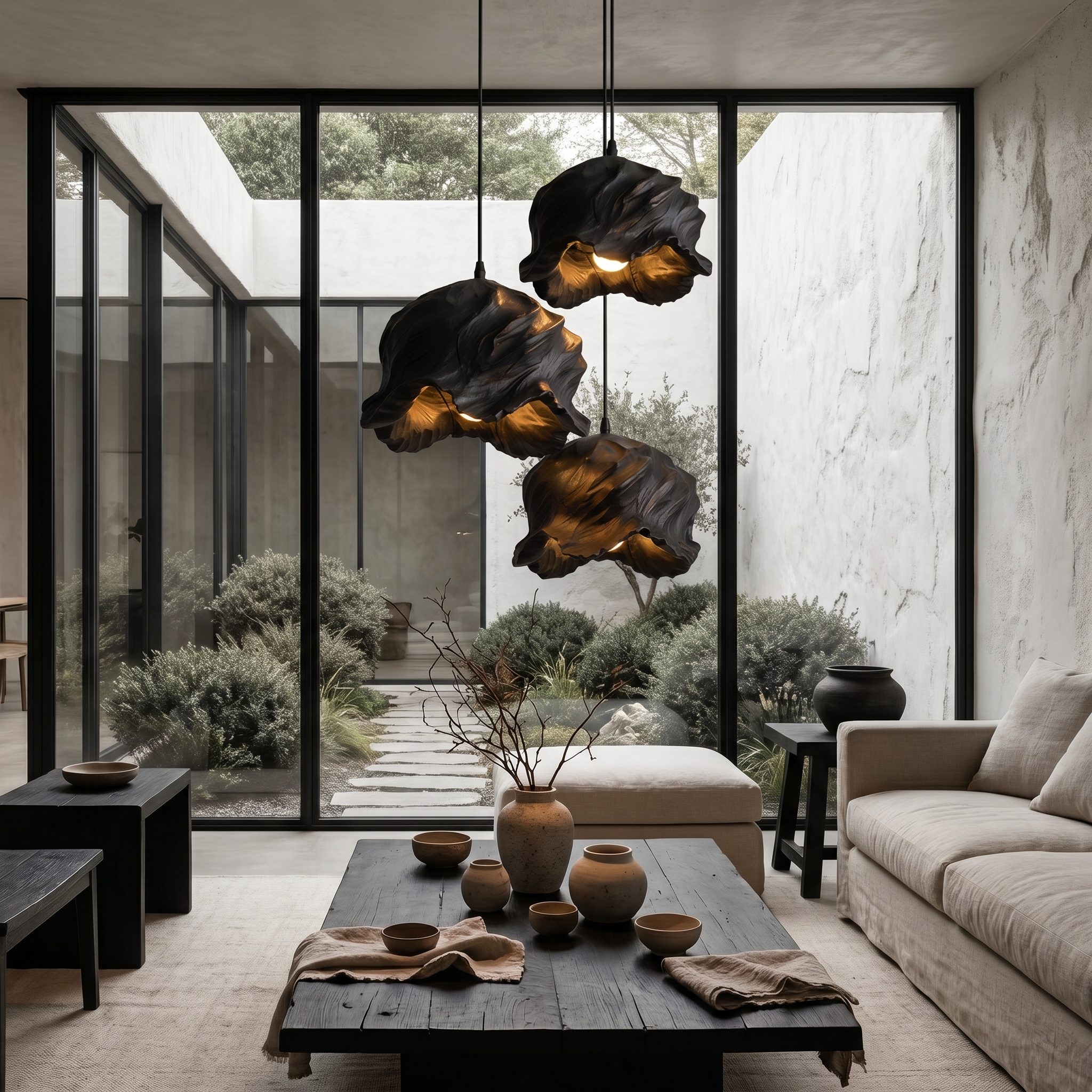 Modern Pendant Lamp With Smooth Organic Form For Bedroom