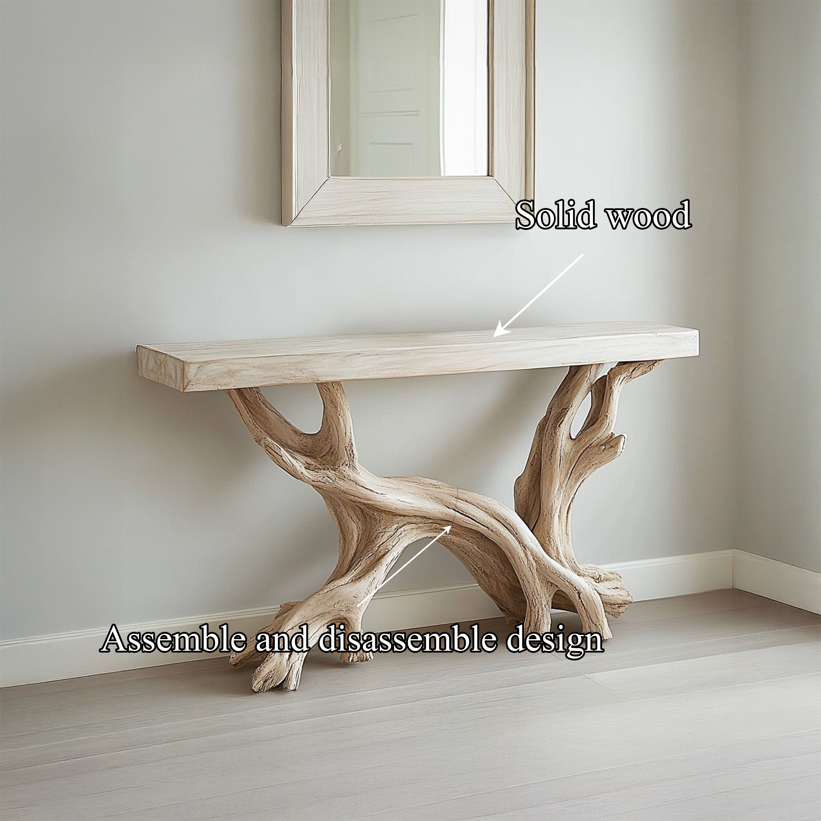 Rustic Coastal Console Table Living Room And Hallway
