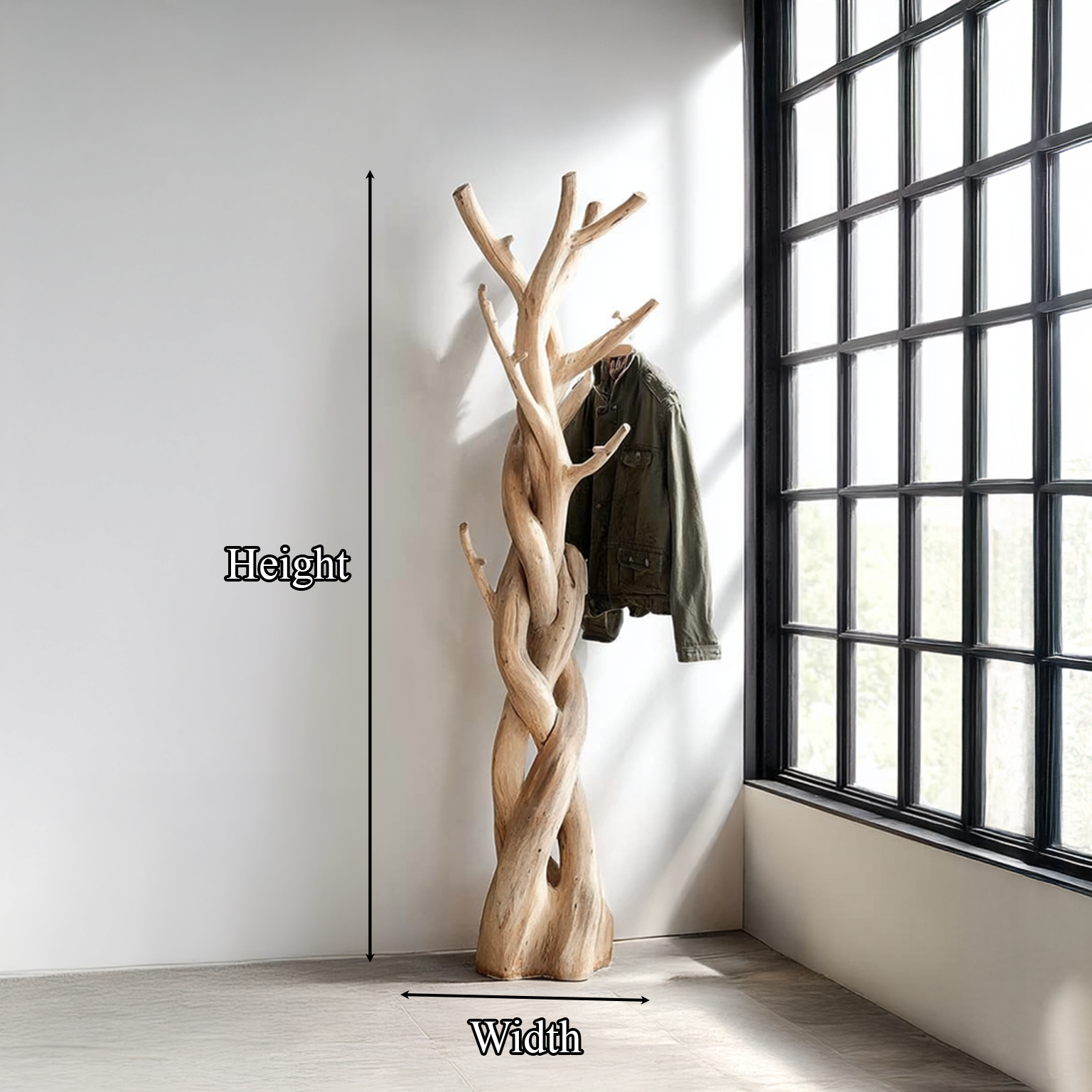 Rustic Tree Coat Rack Bedroom Closet