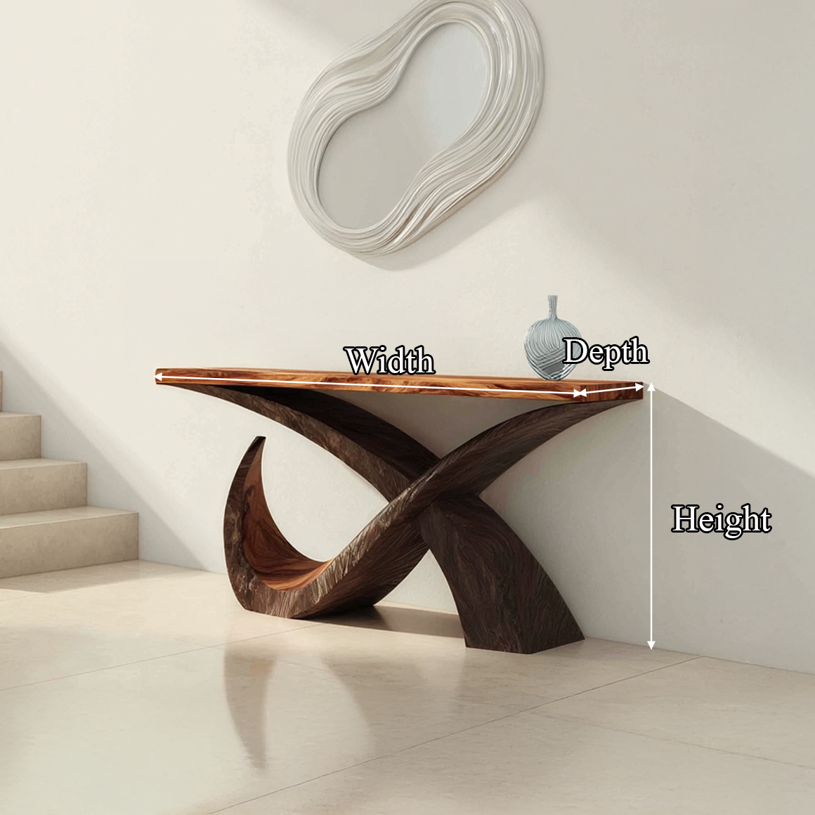Mid Century Console Table Living Room Entryway