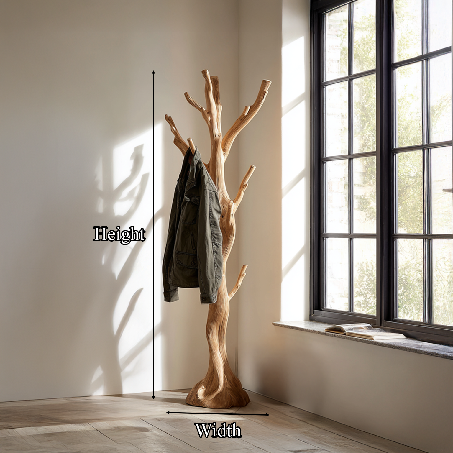 Rustic Tree Coat Rack Entryway Hallway