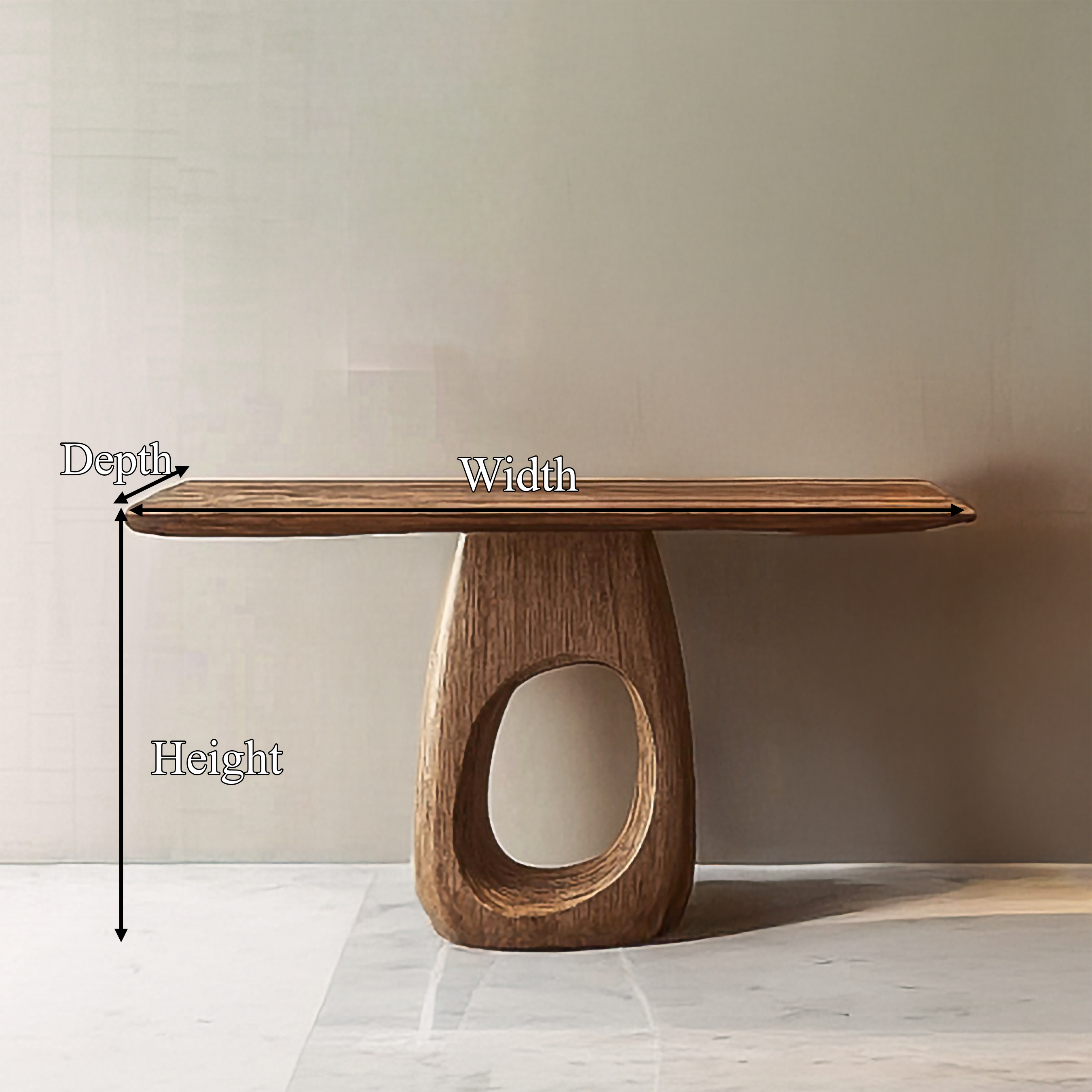 Artisan Organic Console Table Living Room And Hallway