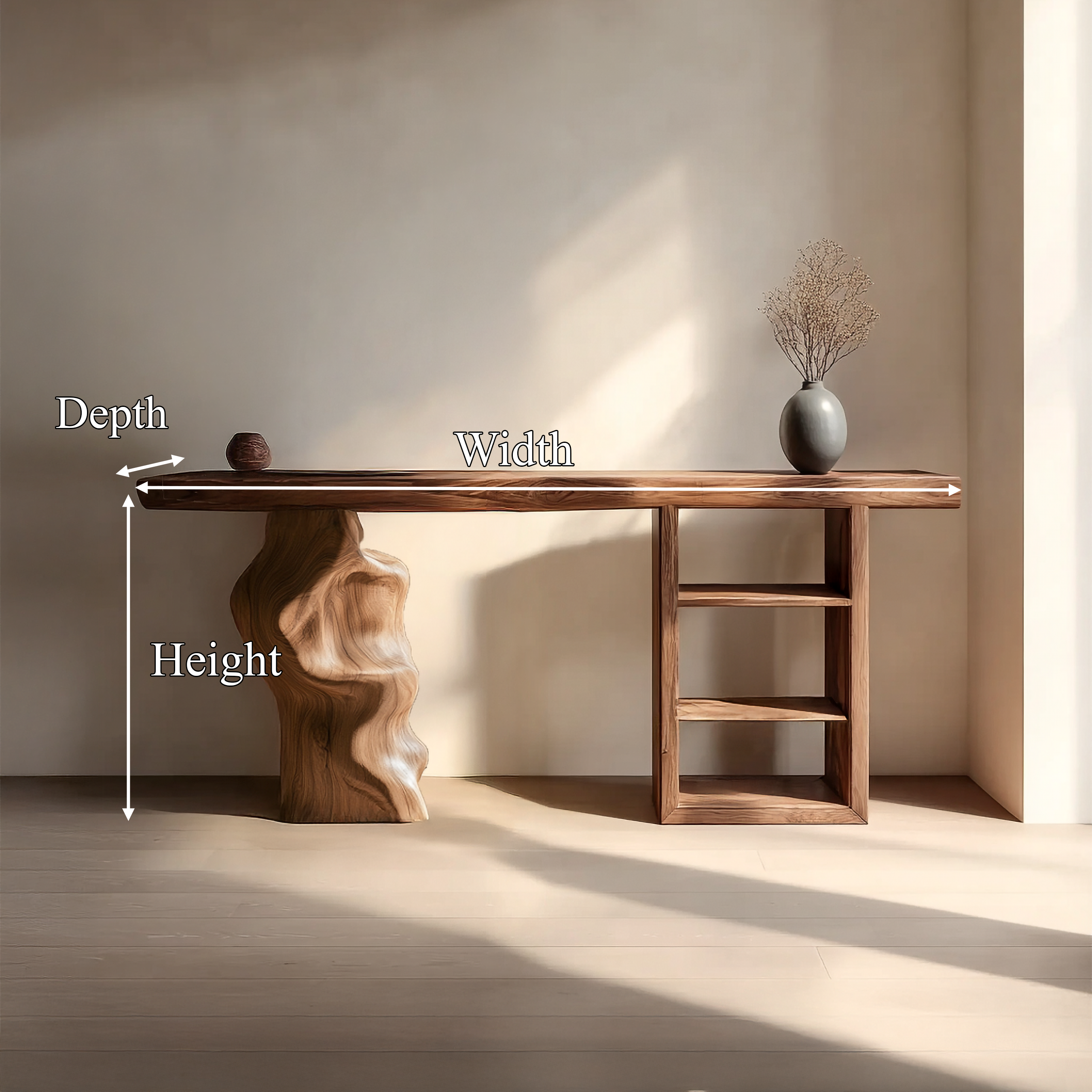 Japandi Organic Modern Console Table Living Room And Entryway