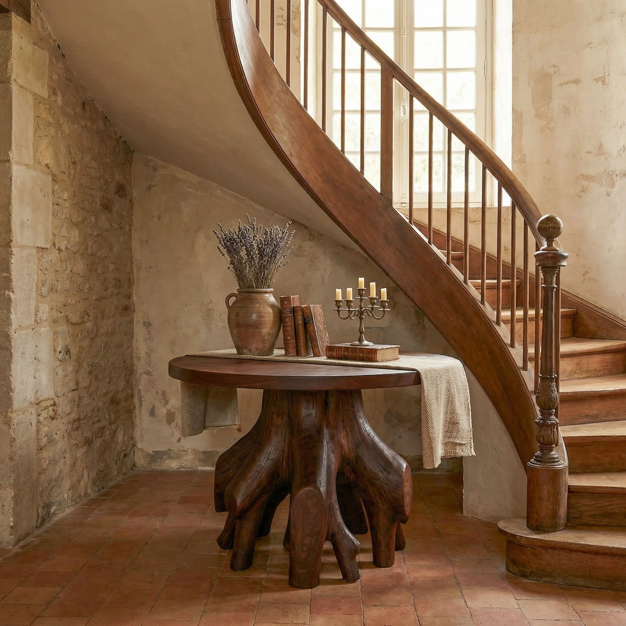 Organic Sculptural Foyer Table For Entryway Or Living Room