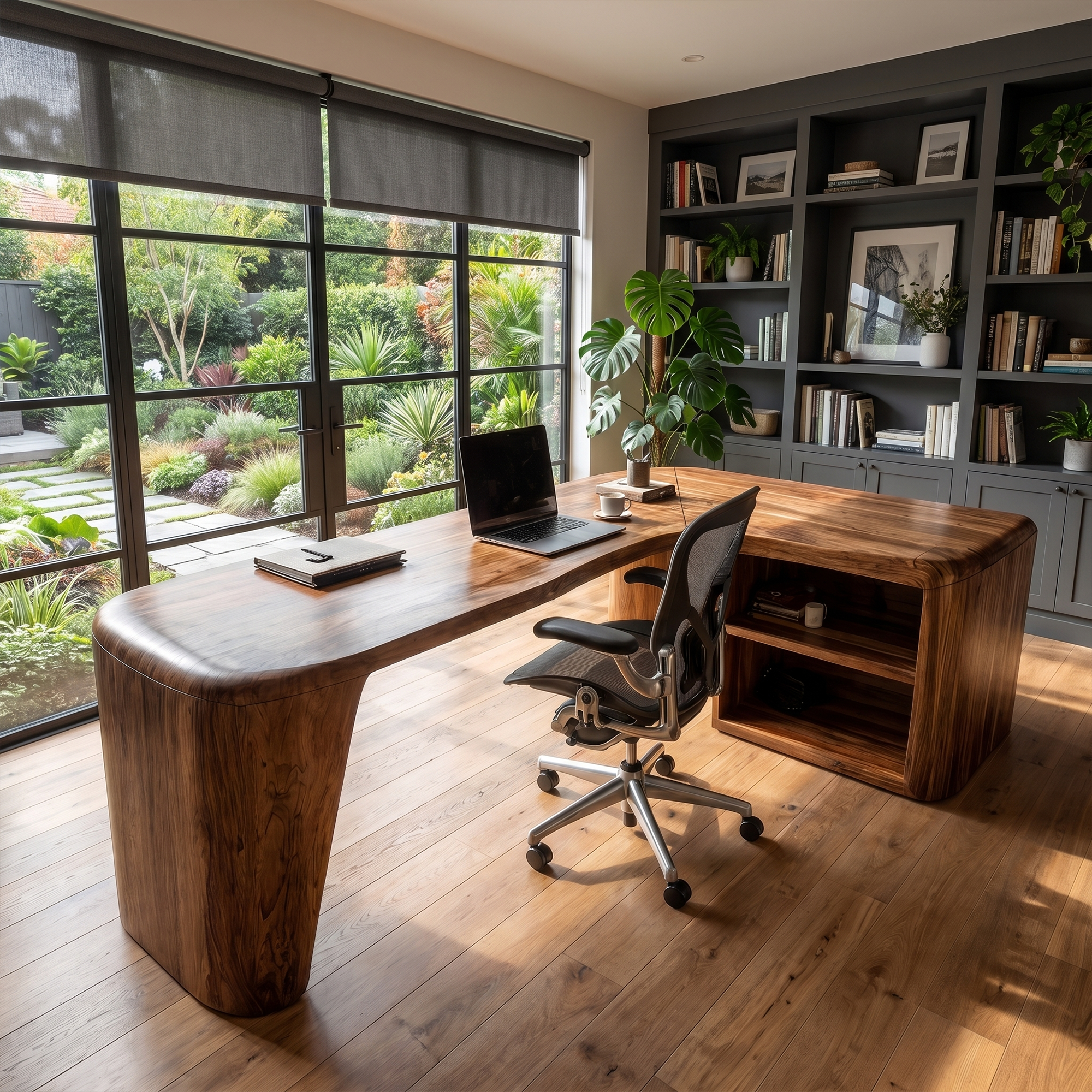 Organic Corner Desk Handcrafted Wood Design For Home Office