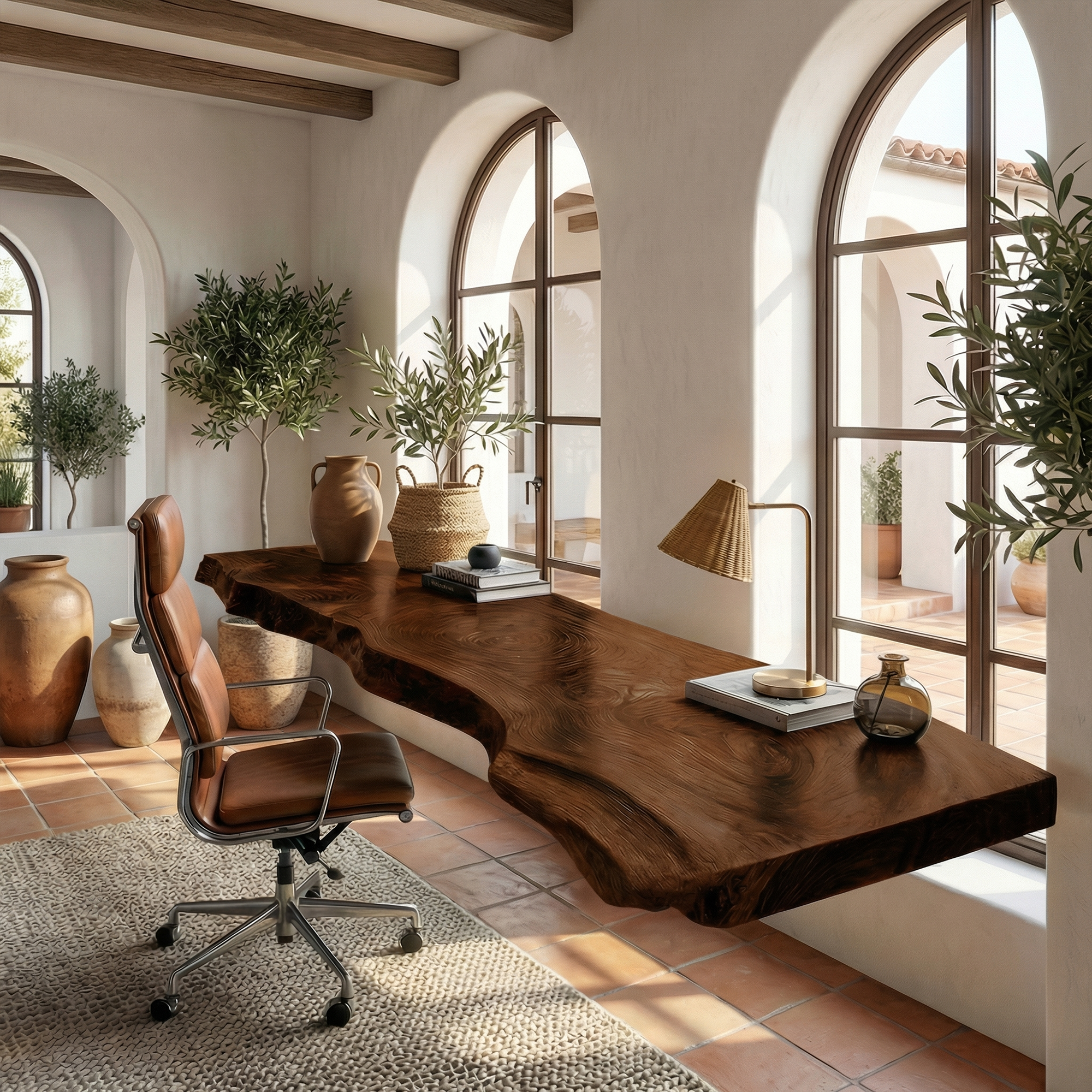 Contemporary Rustic Floating Shelf Solid Wood Live Edge Corner Design Kitchen And Living Room
