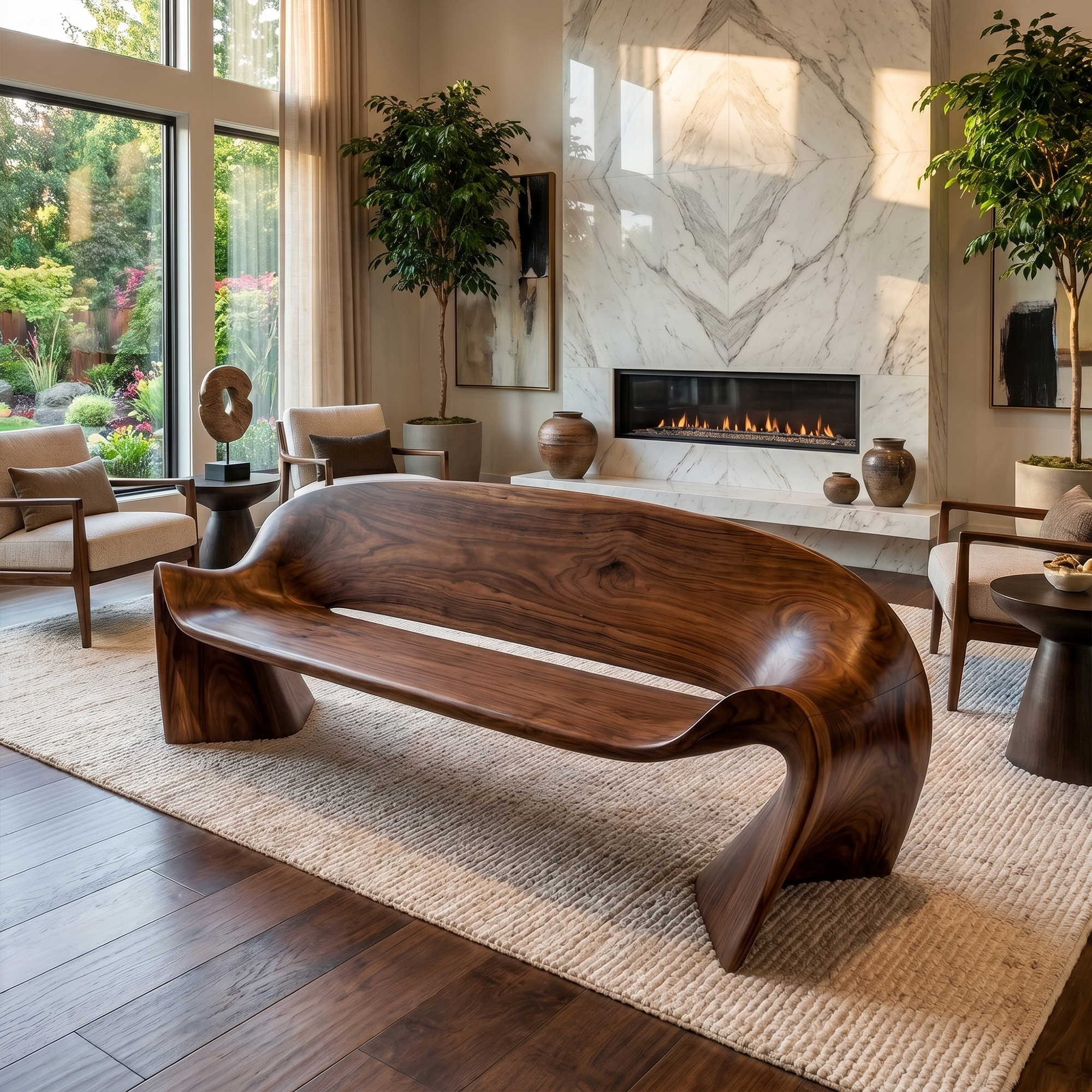 Rustic Sofa Nature Inspired Sculpture For Living Room