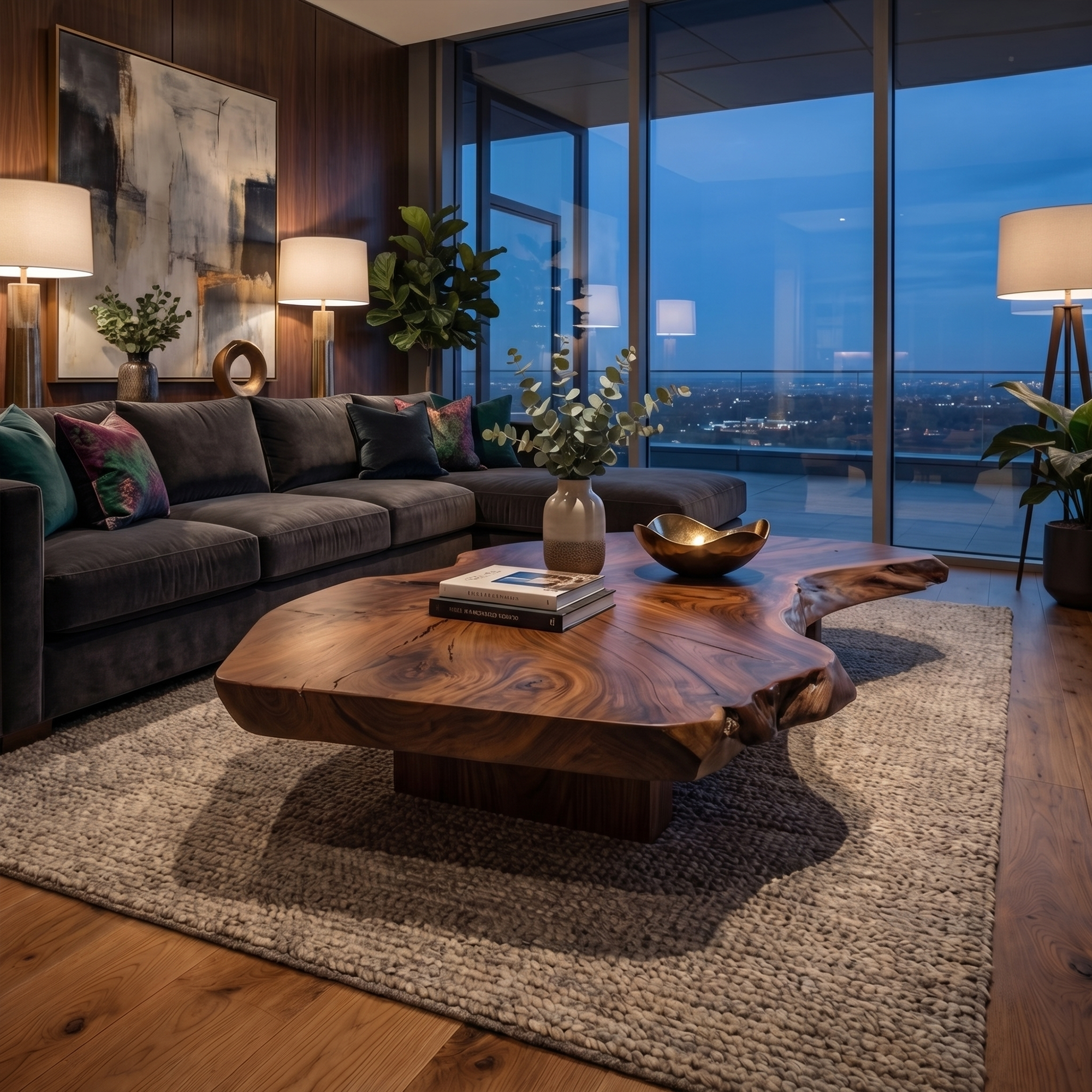 Rustic Organic Coffee Table Living Room Or Family Room