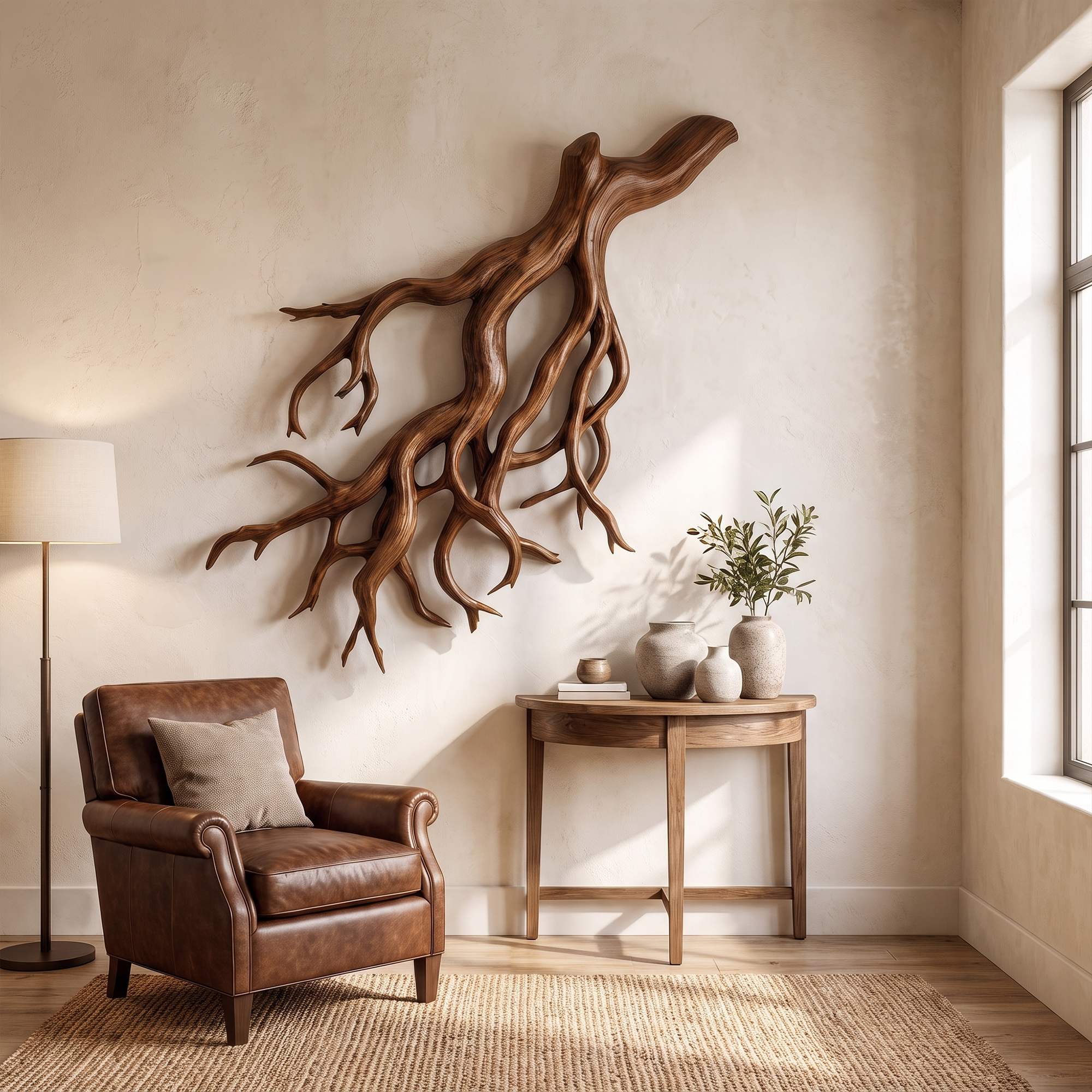 Rustic Tree Root Wall Art Living Room And Lounge