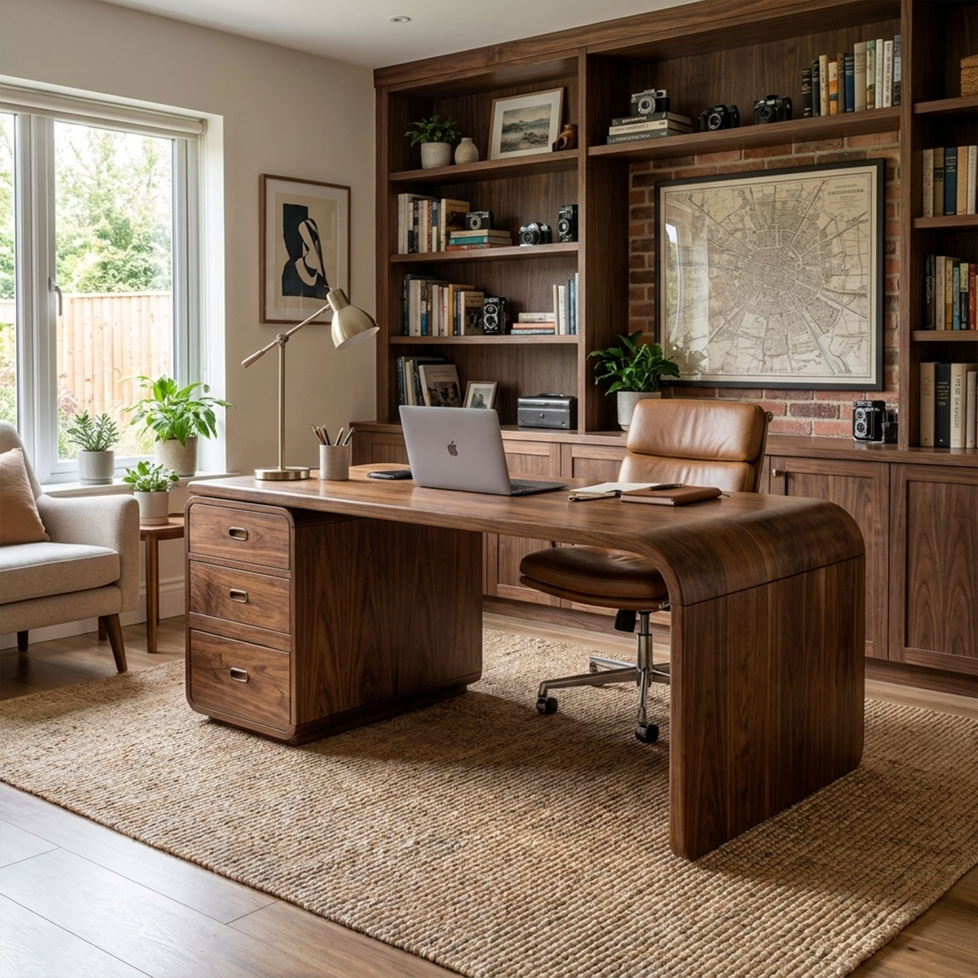 Japandi Harmony Writing Desk Bedroom And Work Room