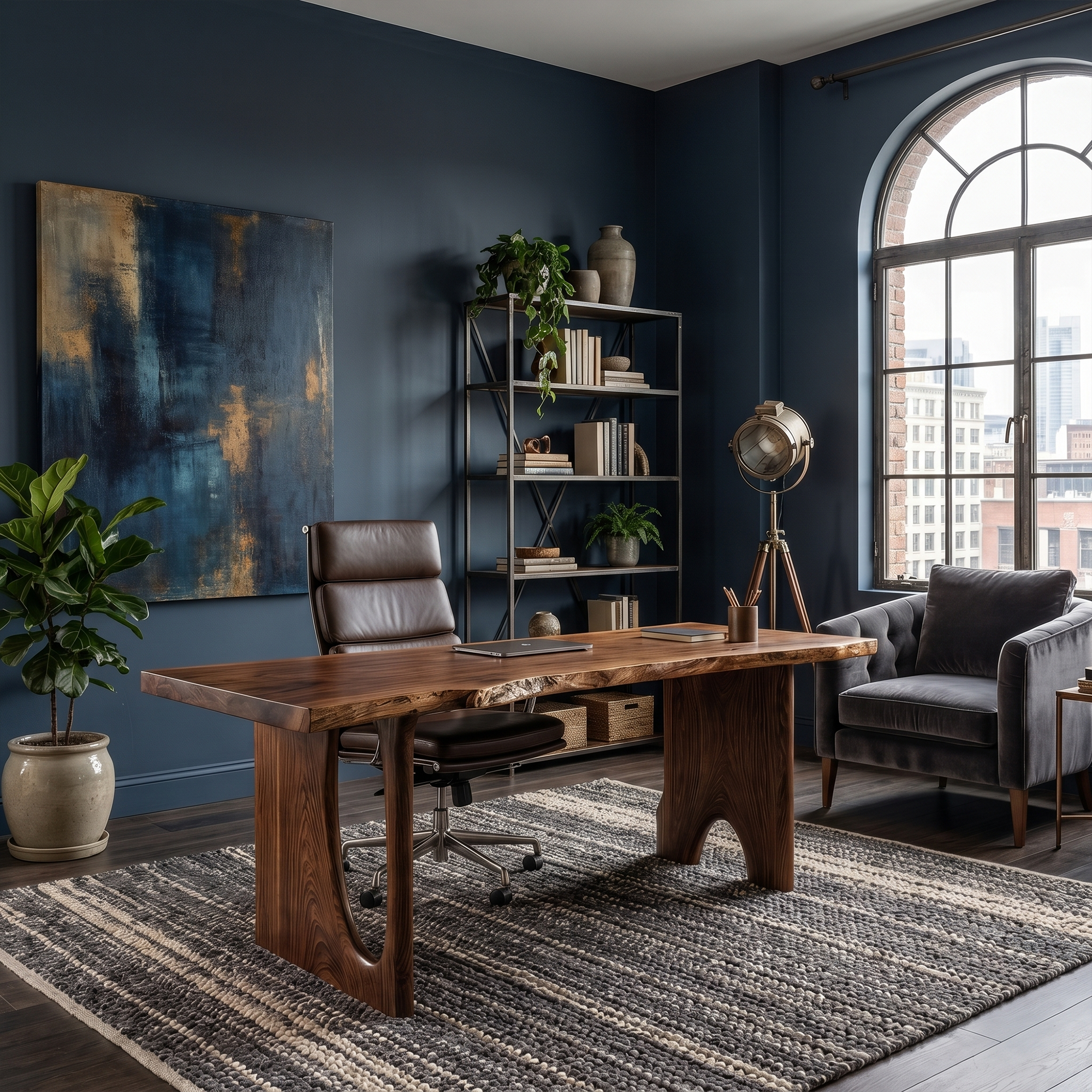 Nature Inspired Wooden Desk For Study Room And Home Office