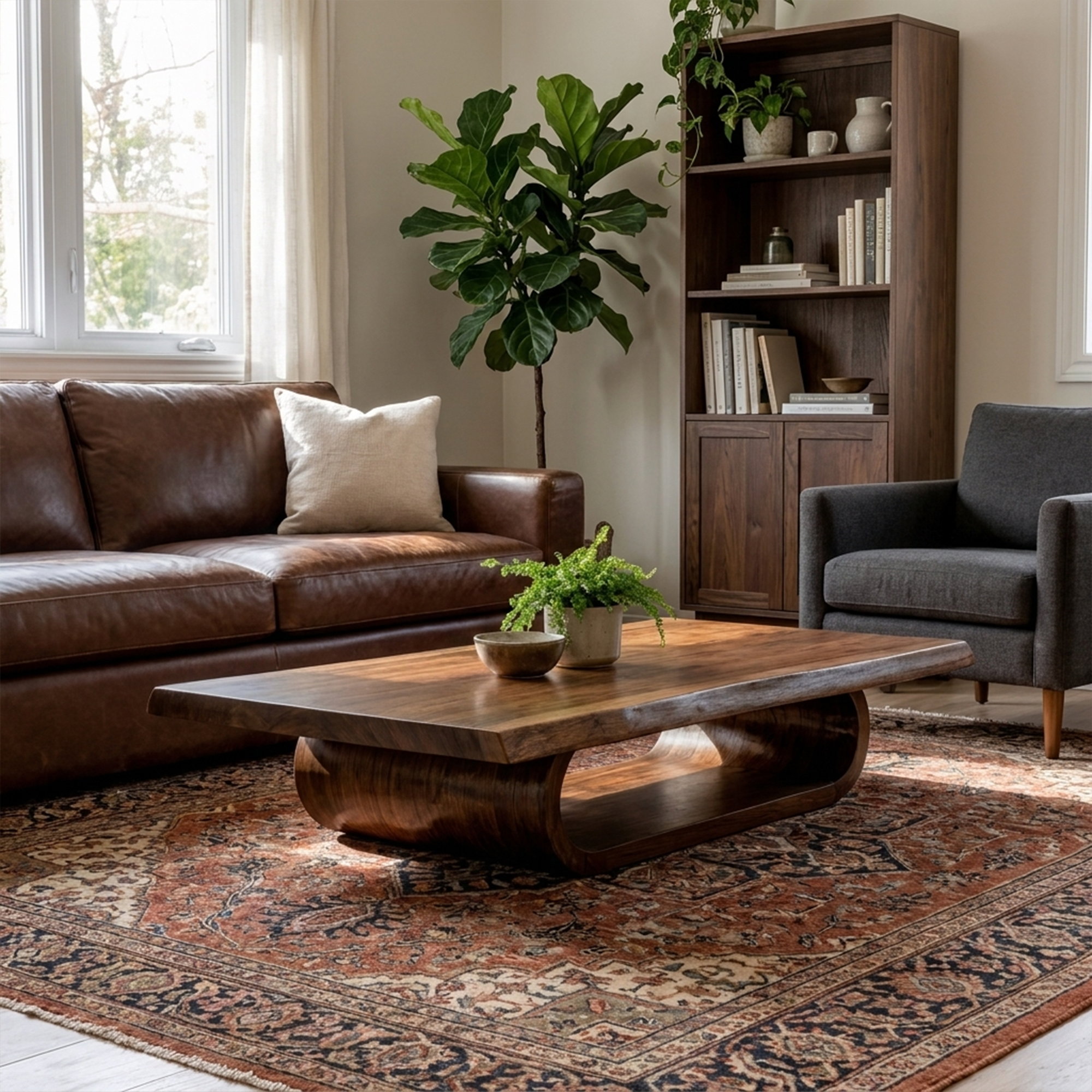 Mid Century Wave Coffee Table Living Room And Sitting Room