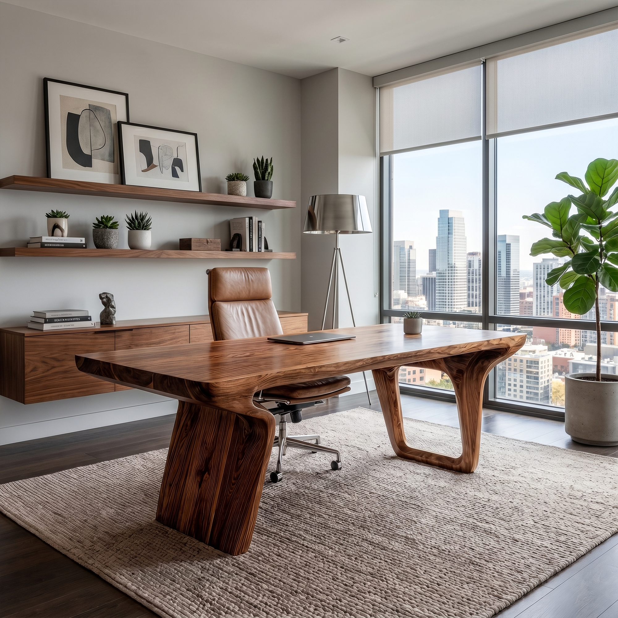 Organic Modern Desk For Home Office And Creative Workspace