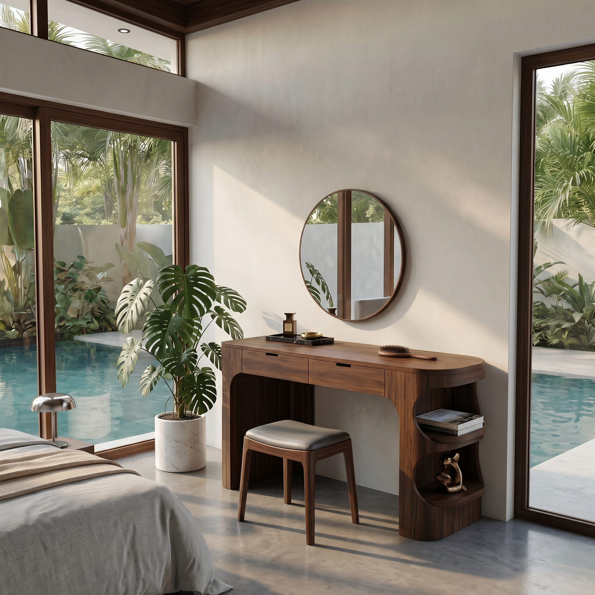 Minimalist Vanity Table With Drawer Storage For Bedroom