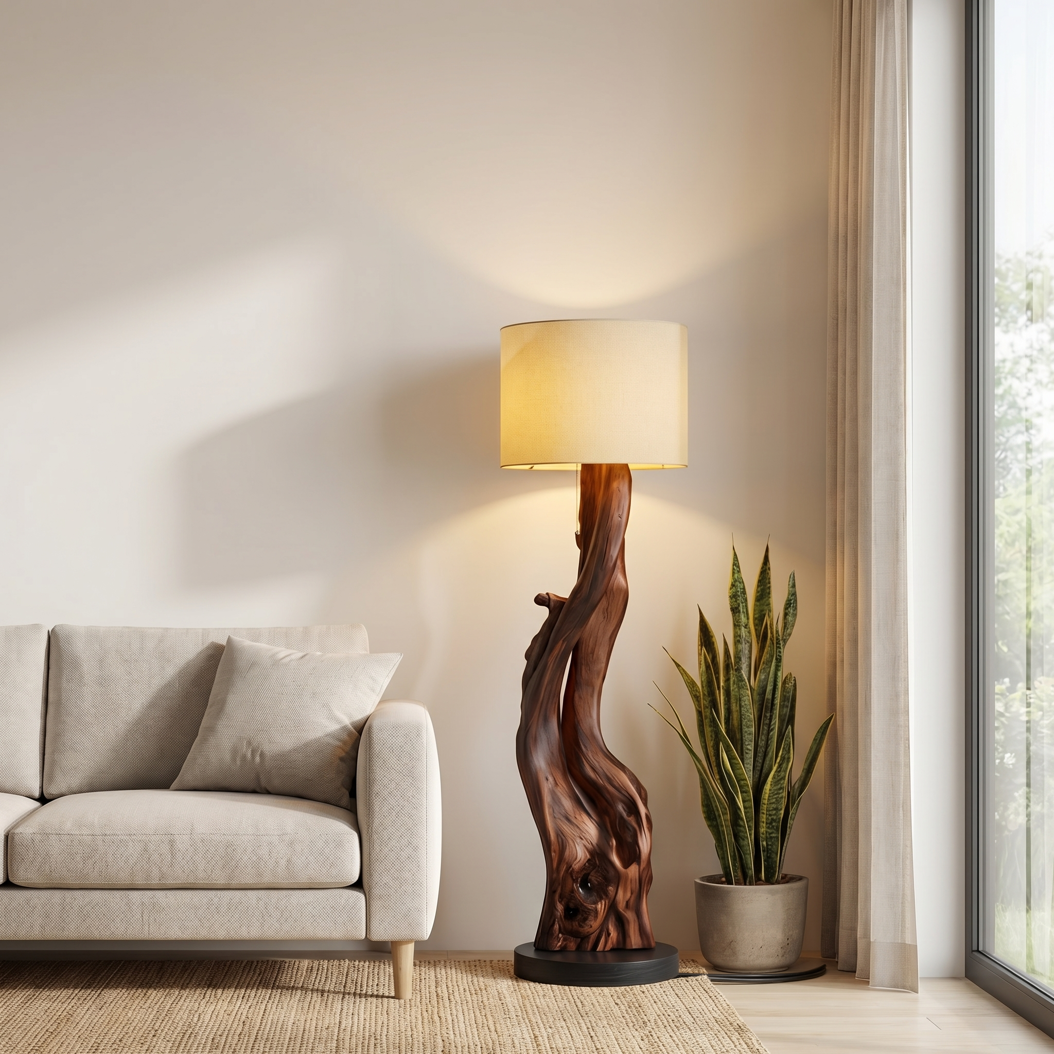 Organic Sculptural Floor Lamp For Bedroom And Living Room