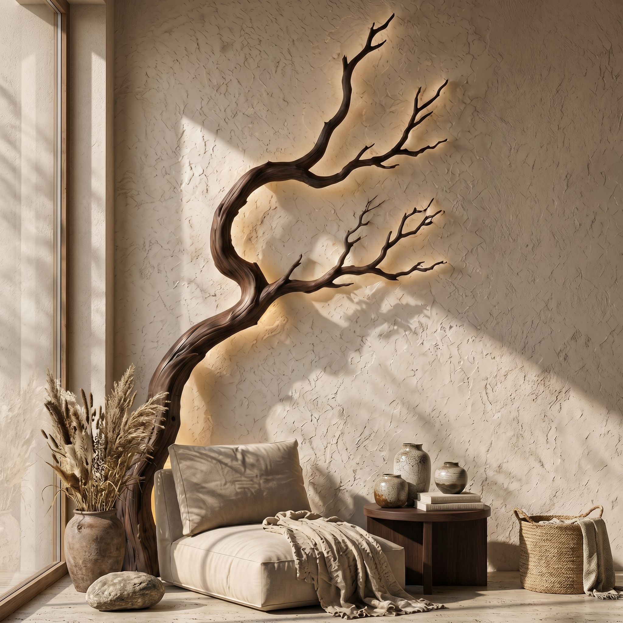 Organic Wall Decor Sculptural Tree For Living Room