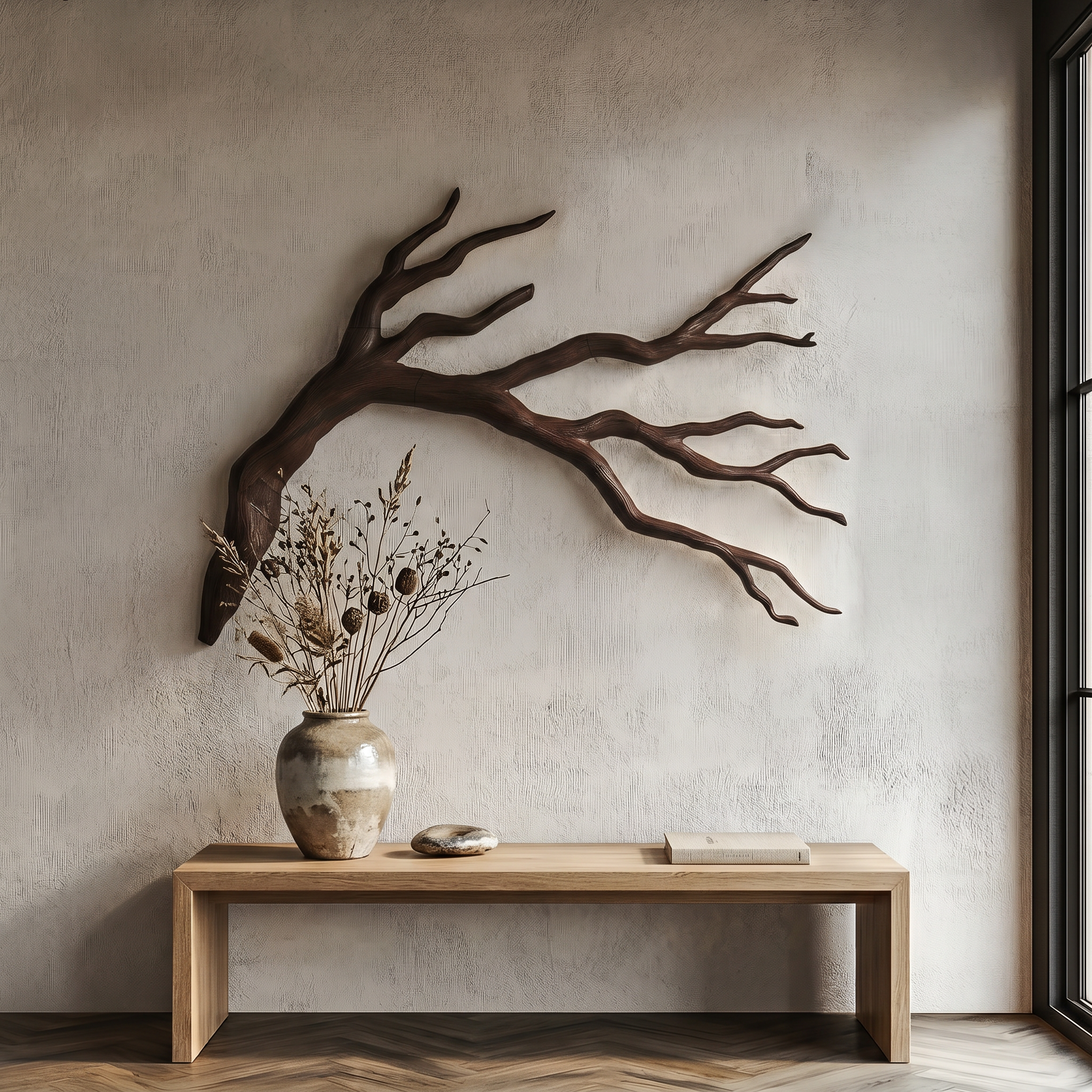 Rustic Wall Decor Natural Branch Sculpture For Living Room
