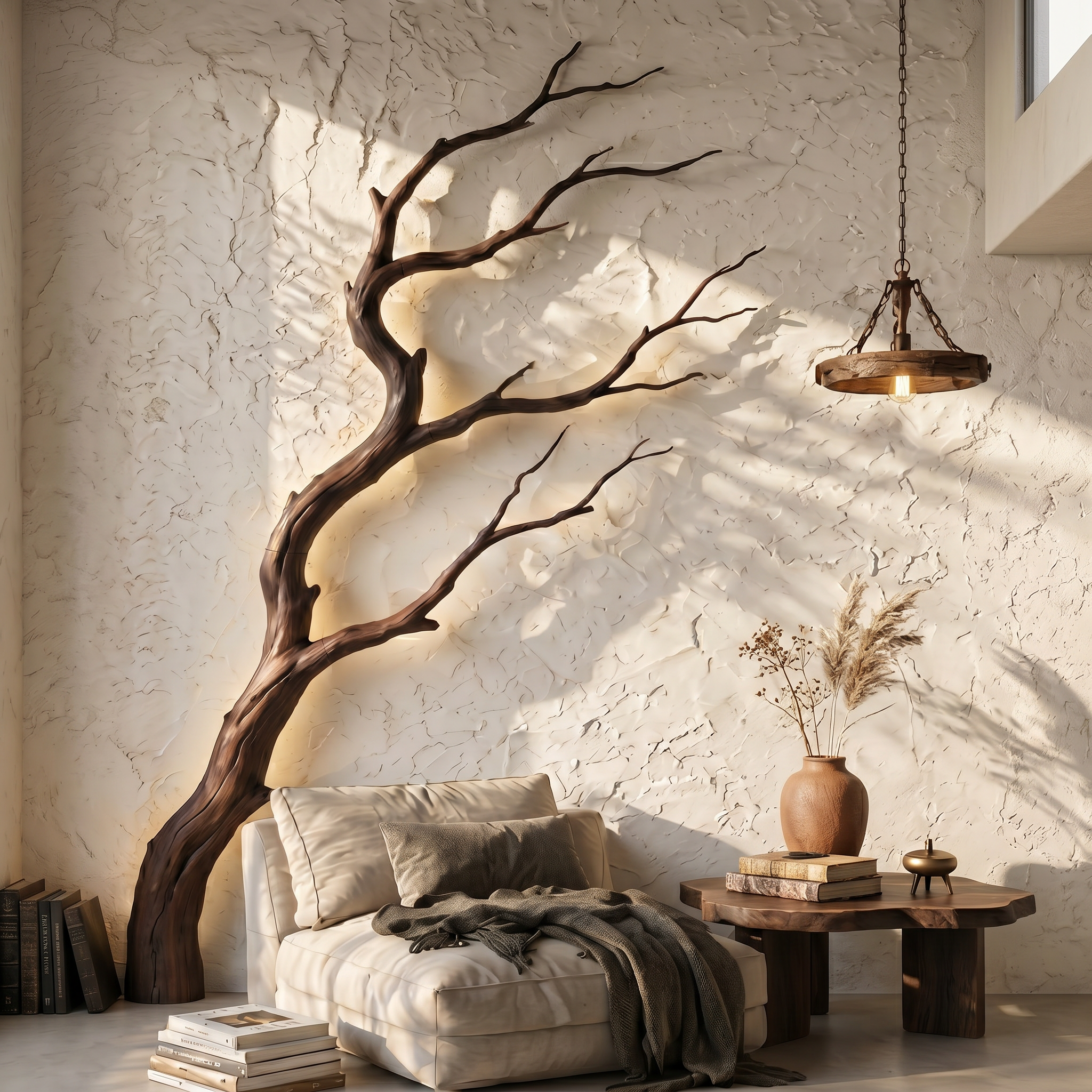 Organic Modern Wall Decor Sculptural Tree Branch For Entryway