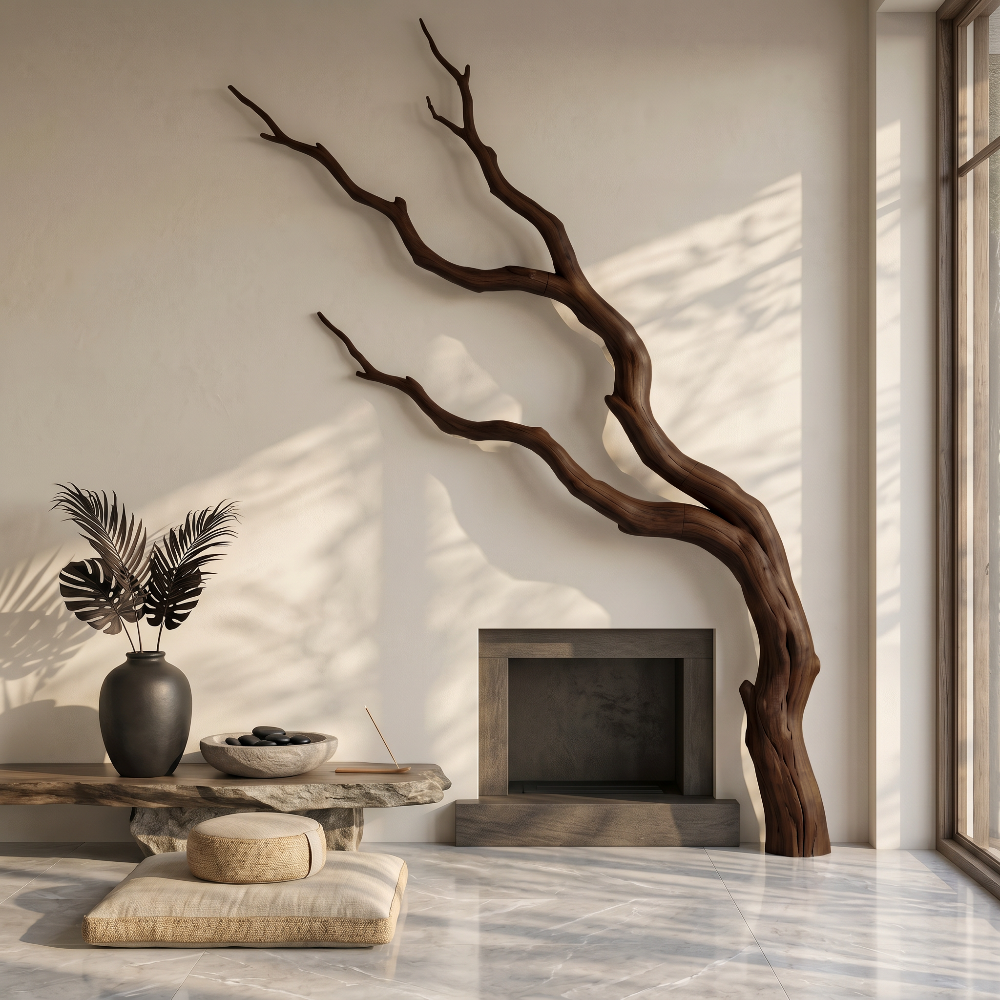 Contemporary Wall Decor Sculptural Branch Design For Living Room