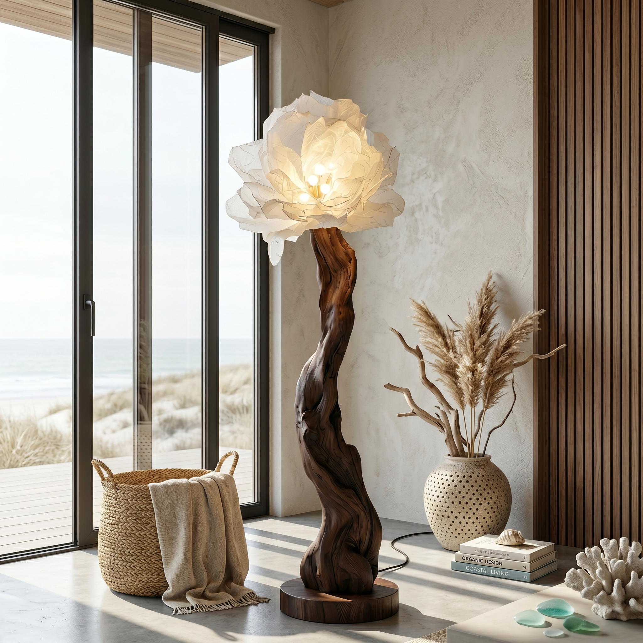 Organic Standing Lamp Sculptural Bloom Design For Living Room