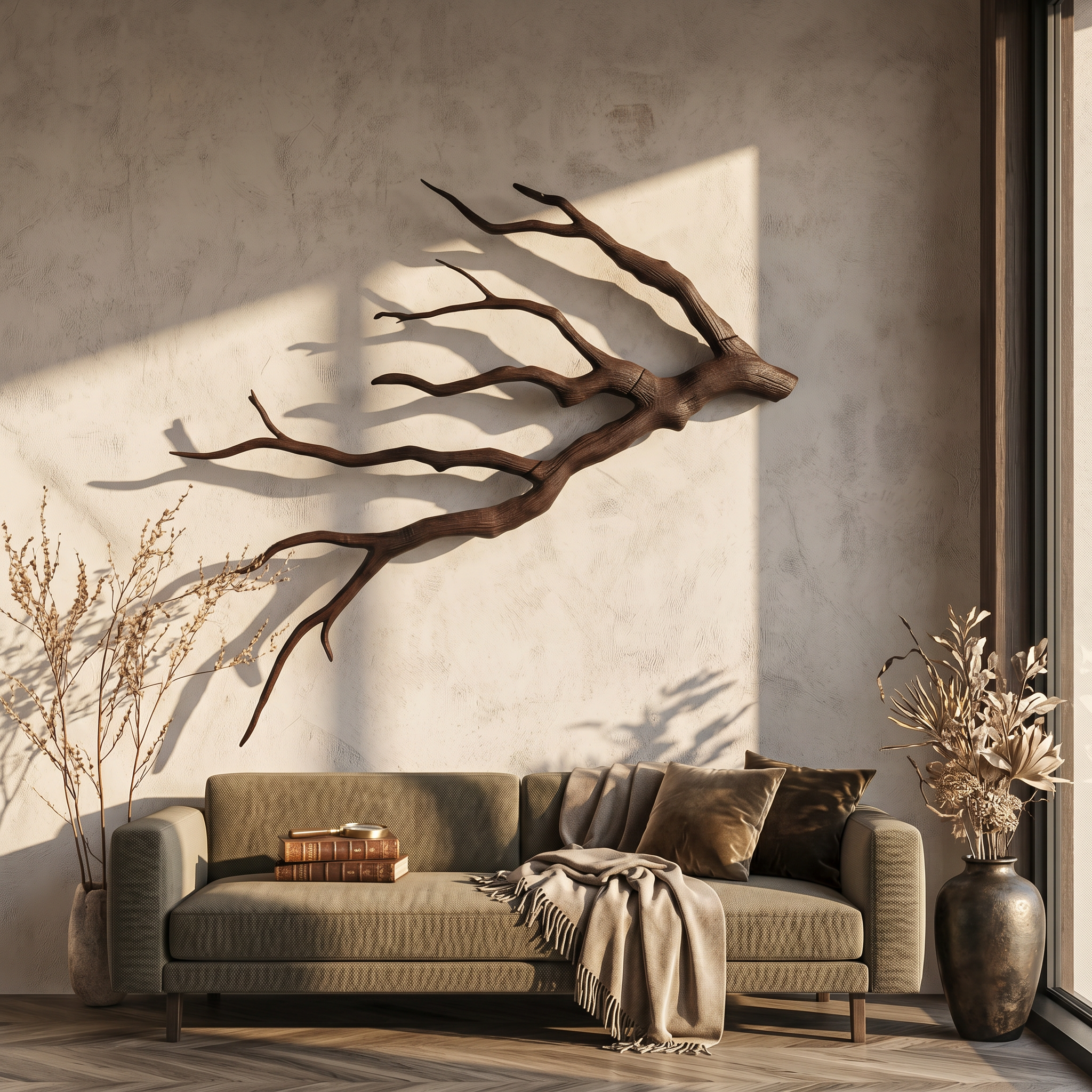 Sculptural Tree Branch Wall Decor Nature Inspired Design For Living Room