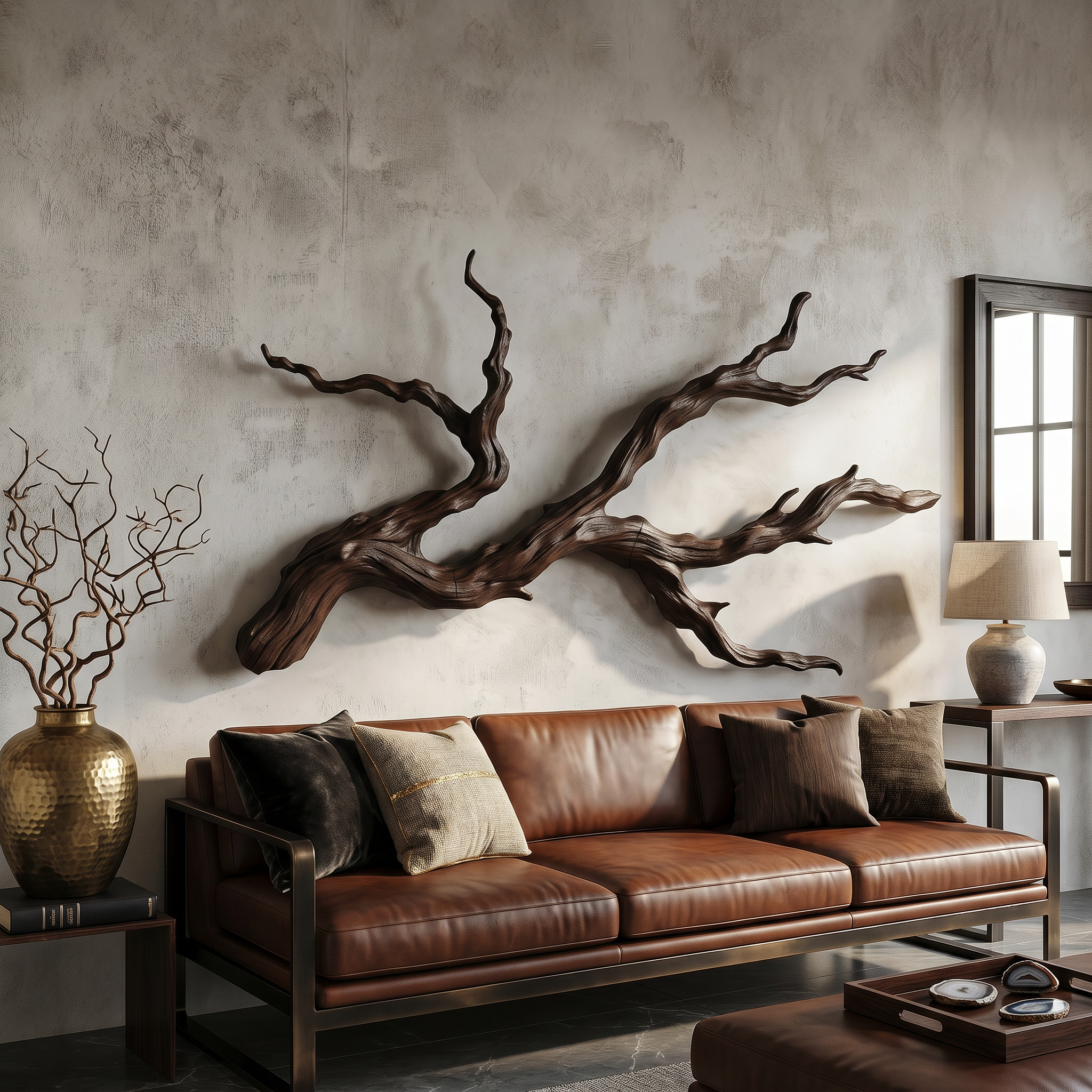 Handcrafted Branch Wall Decor Nature Inspired Sculpture For Living Room