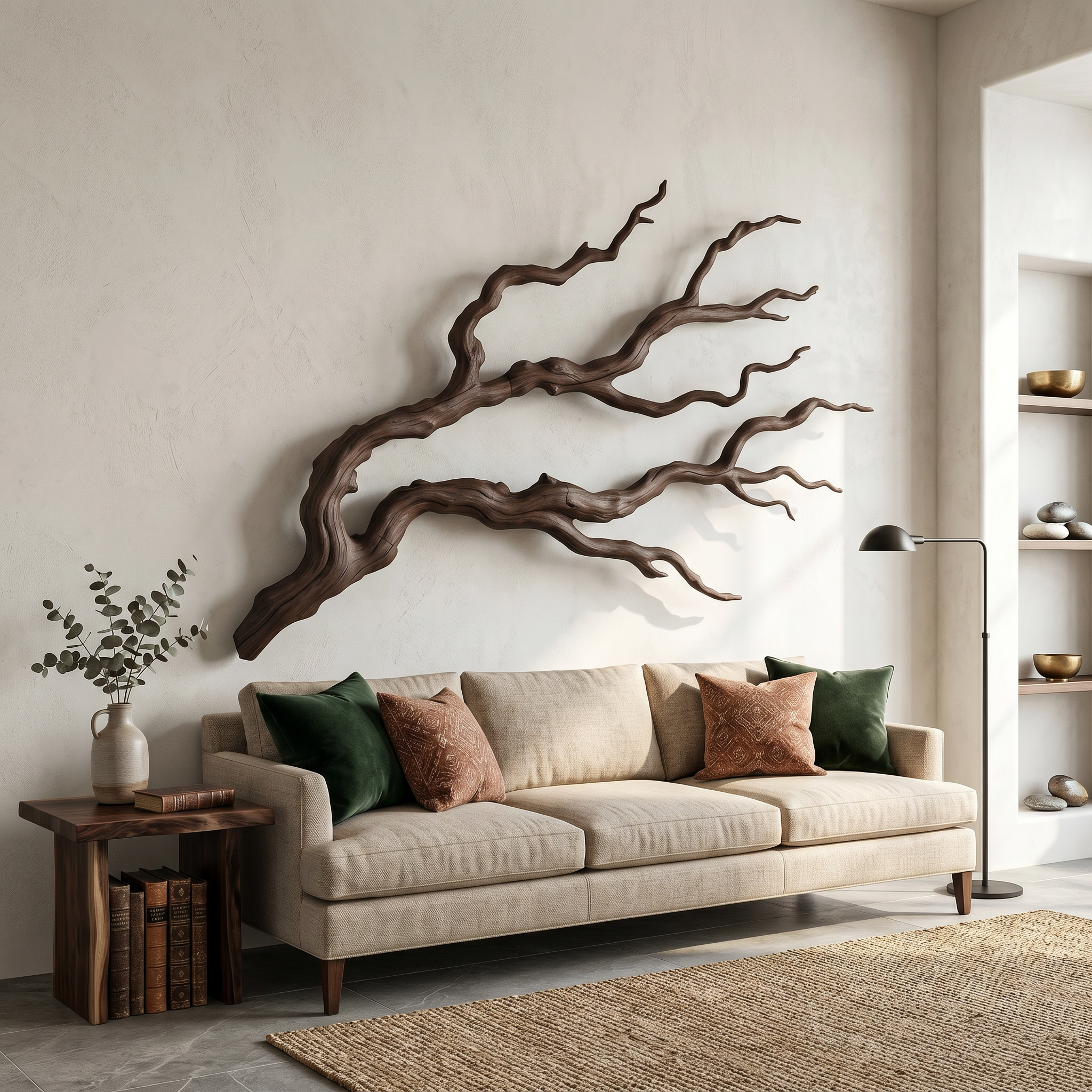 Nature Inspired Branch Wall Art Organic Sculptural Design For Living Room