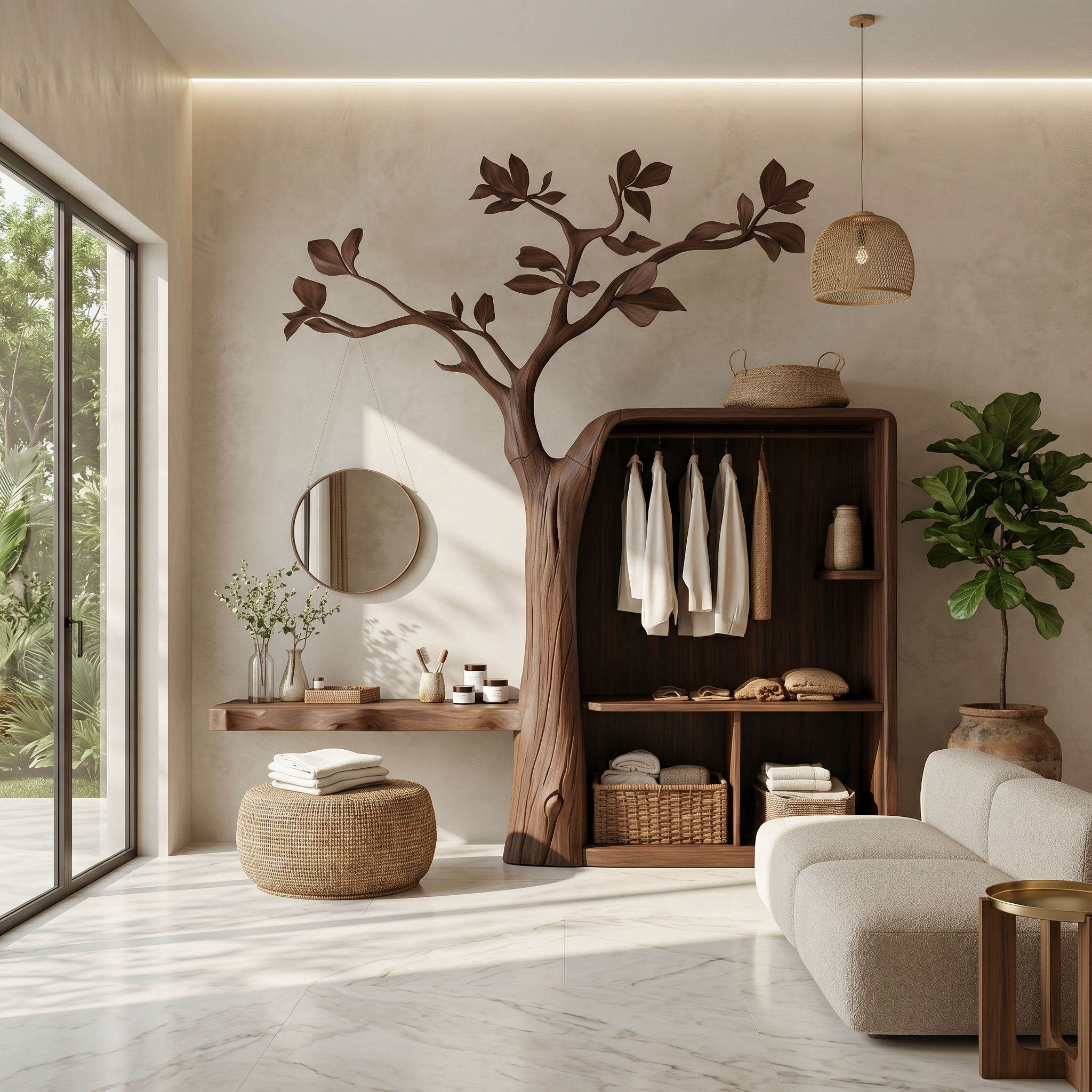 Organic Modern Hanging Clothes Rack Tree Coat Rack Bedroom And Dressing Room