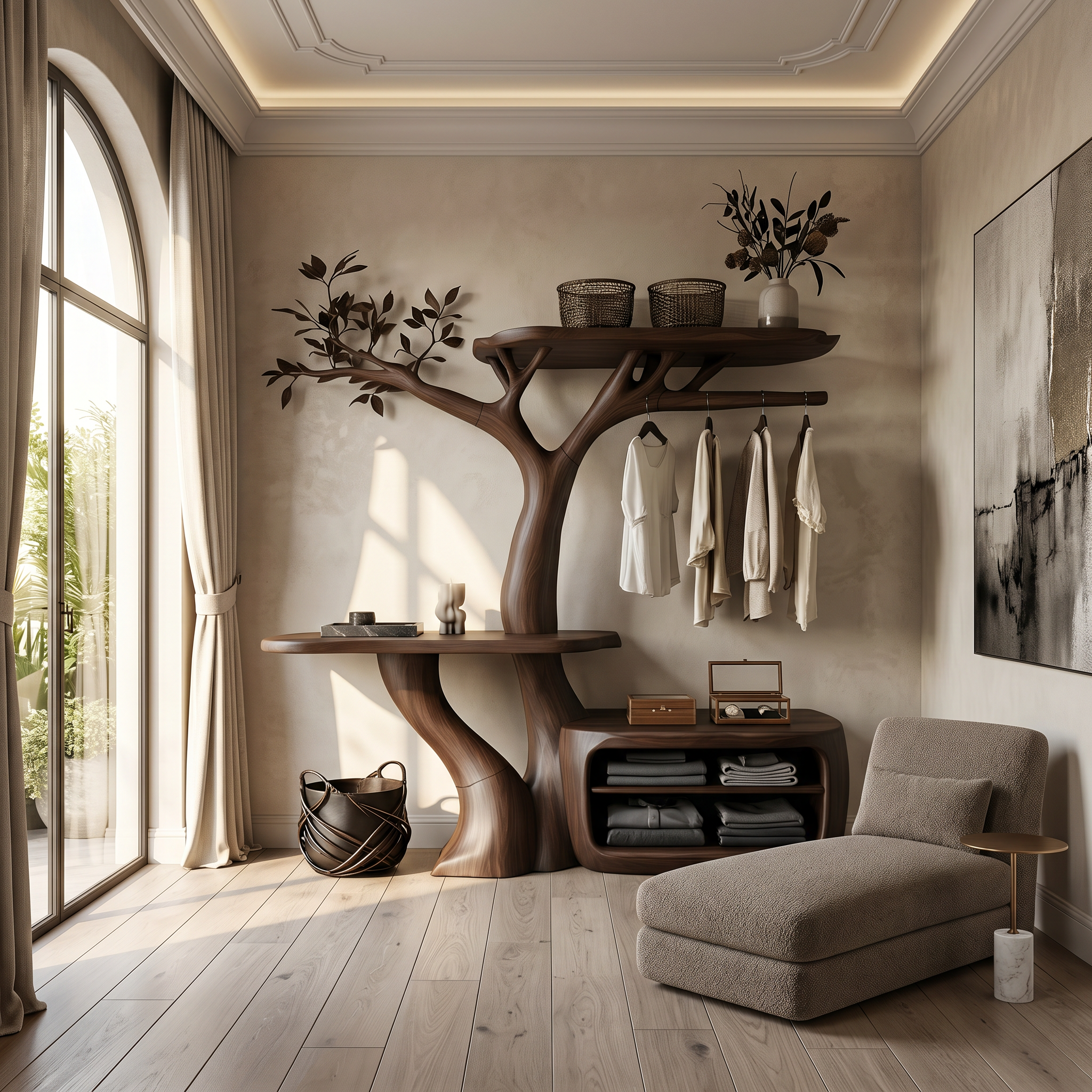 Contemporary Bedroom Clothes Rack Tree Coat Rack Bedroom And Dressing Room