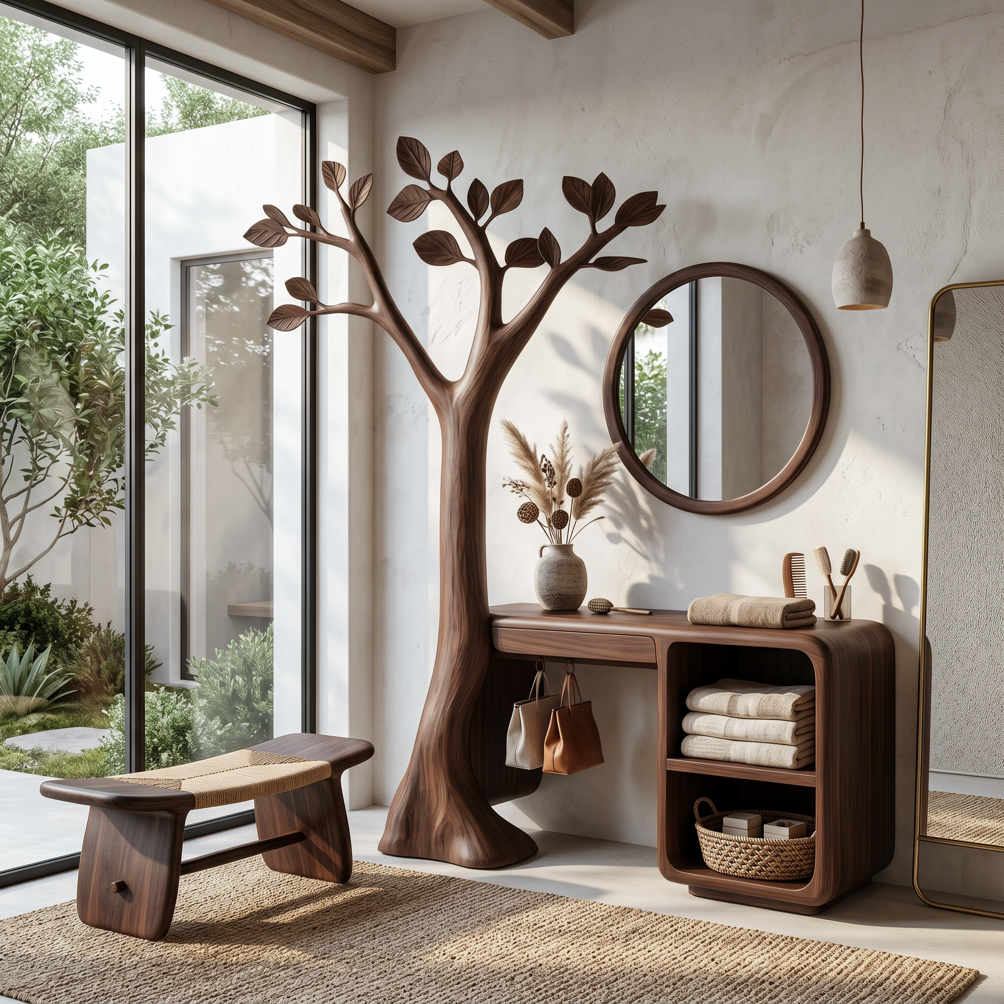 Contemporary Corner Makeup Vanity Bedroom Or Walk In Closet