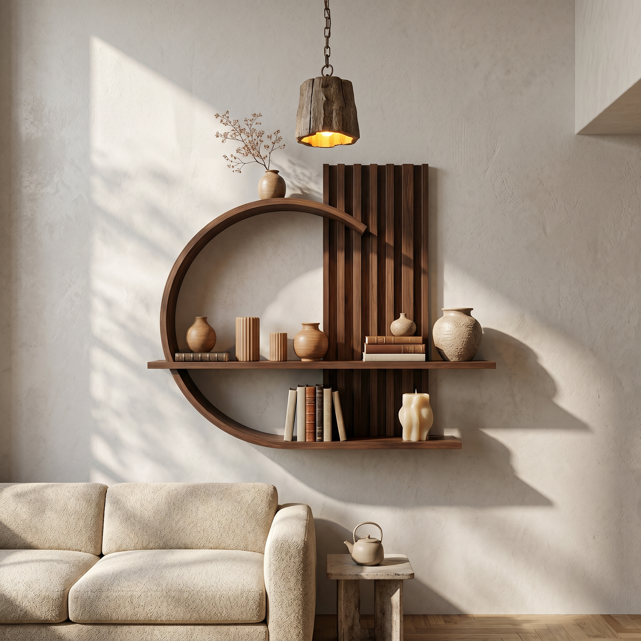 Japandi Organic Modern Wall Shelf Living Room And Bedroom