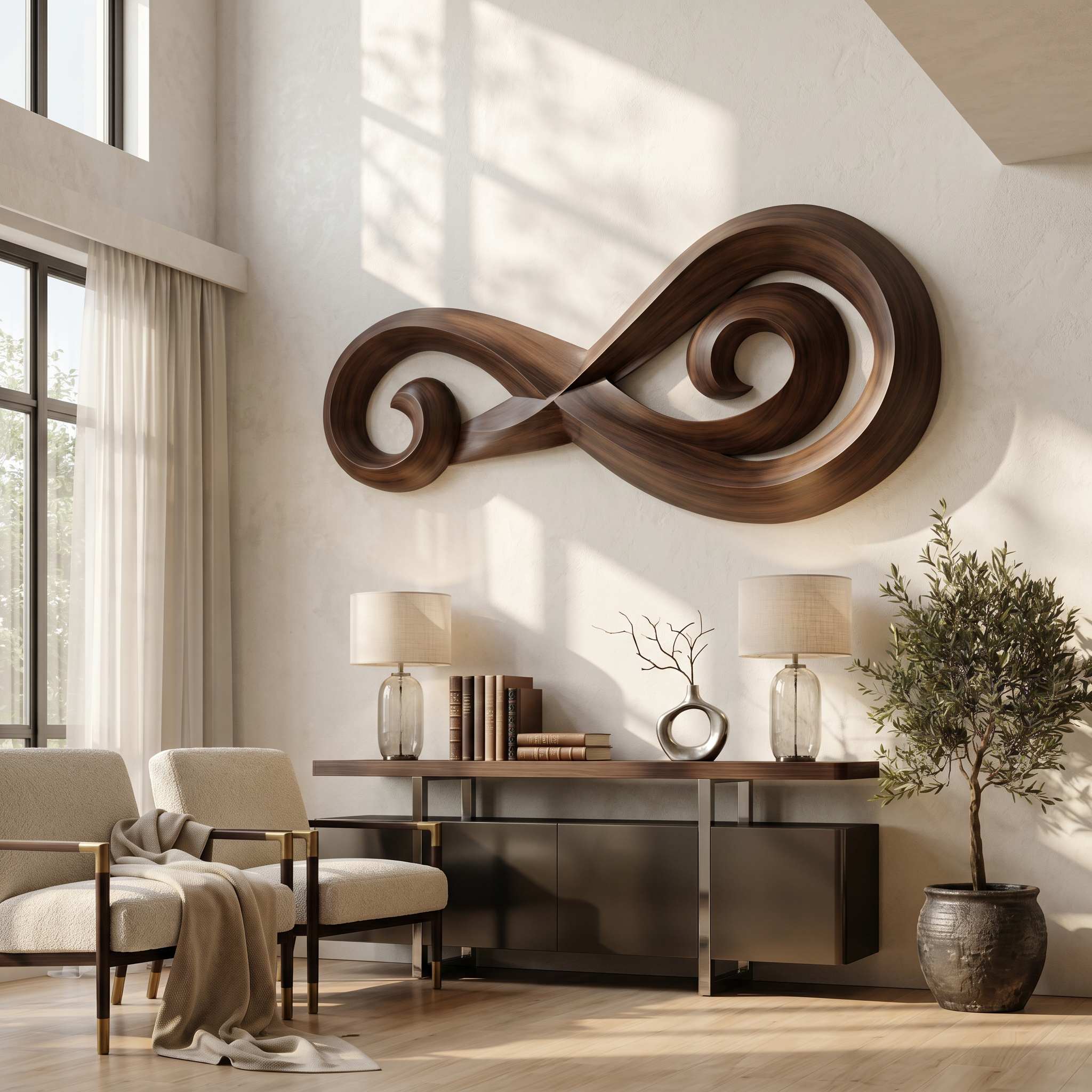 Infinity Music Note Wooden Wall Art For Entryway And Living Room