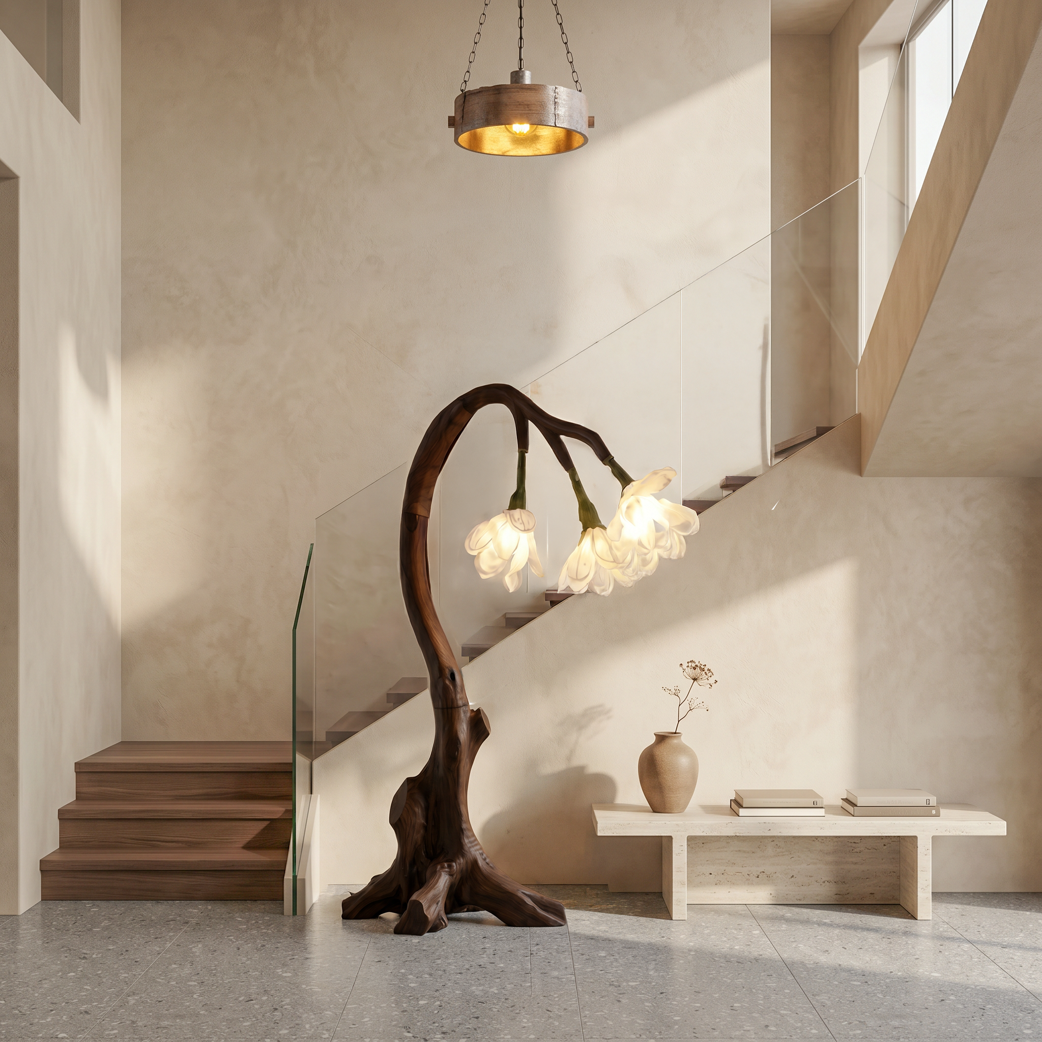 Organic Modern Floral Floor Lamp For Living Room And Bedroom